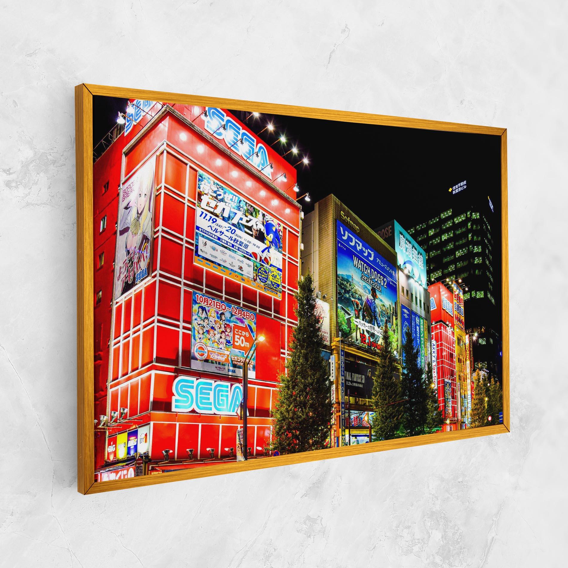 Картина на платно Akihabara Night mockup 1