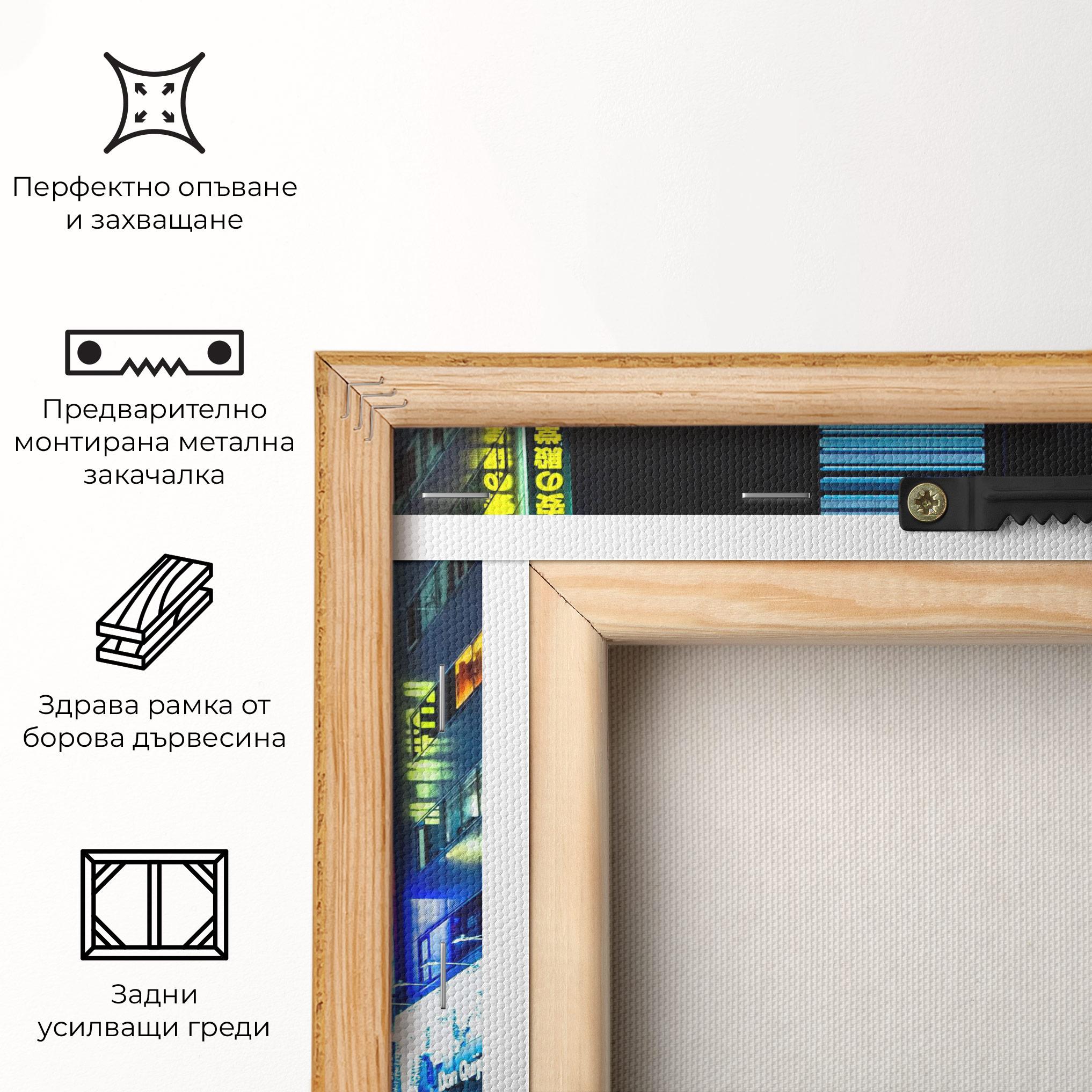 Картина на платно Colorful City Lights mockup 5