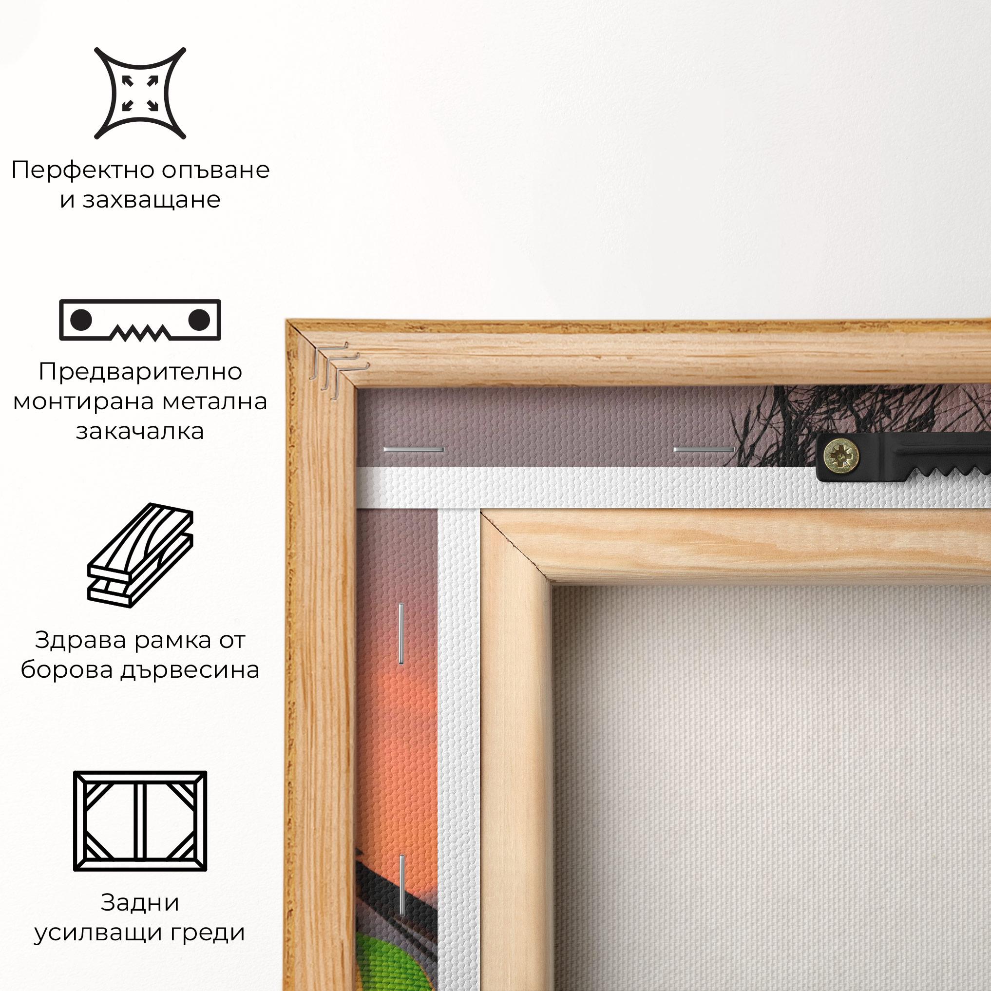 Картина на платно Green Lights mockup 5