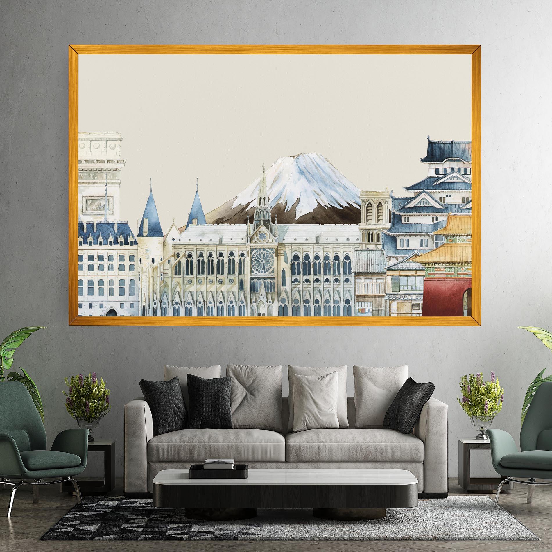 Картина на платно City Mix mockup 7