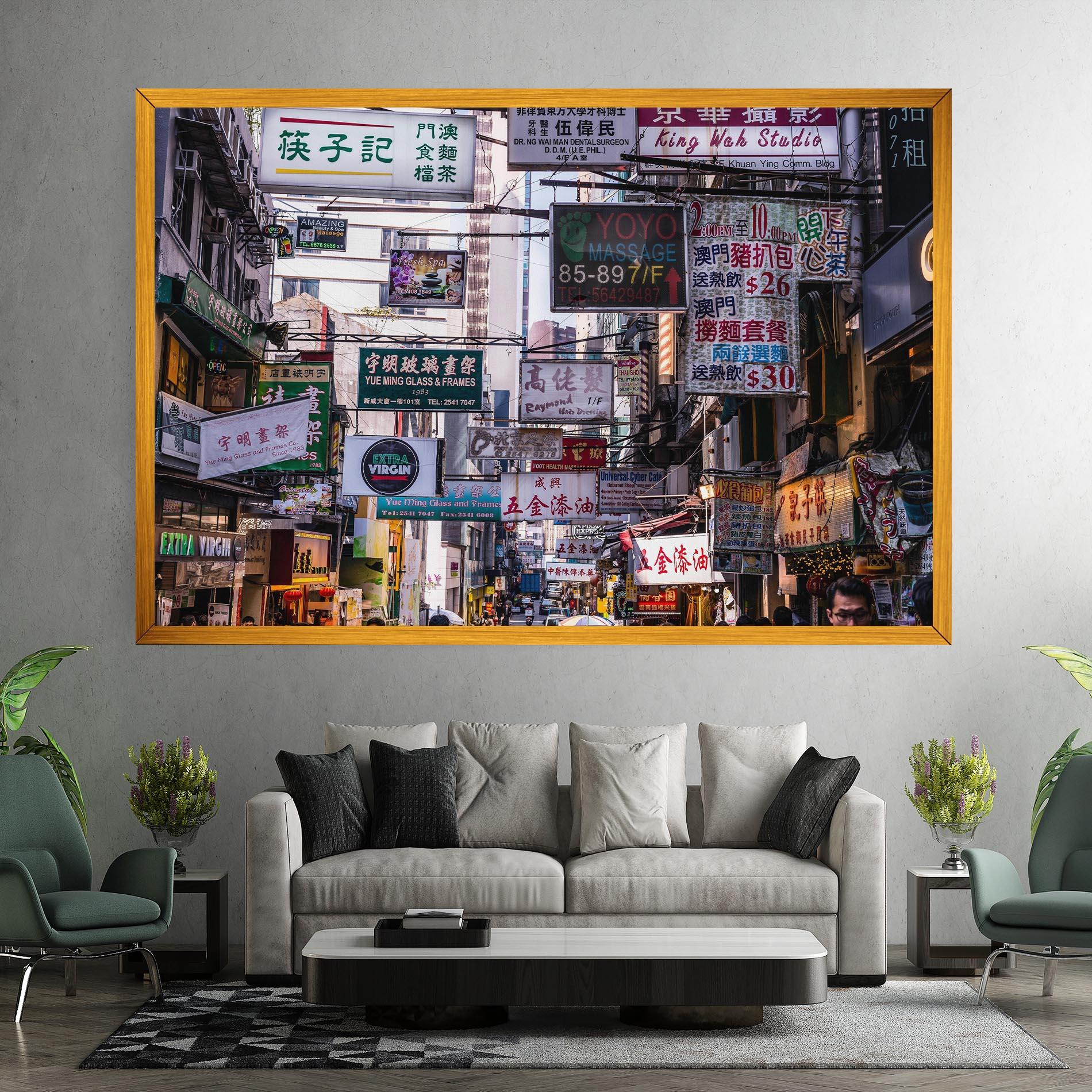 Картина на платно Mong Kok mockup 7