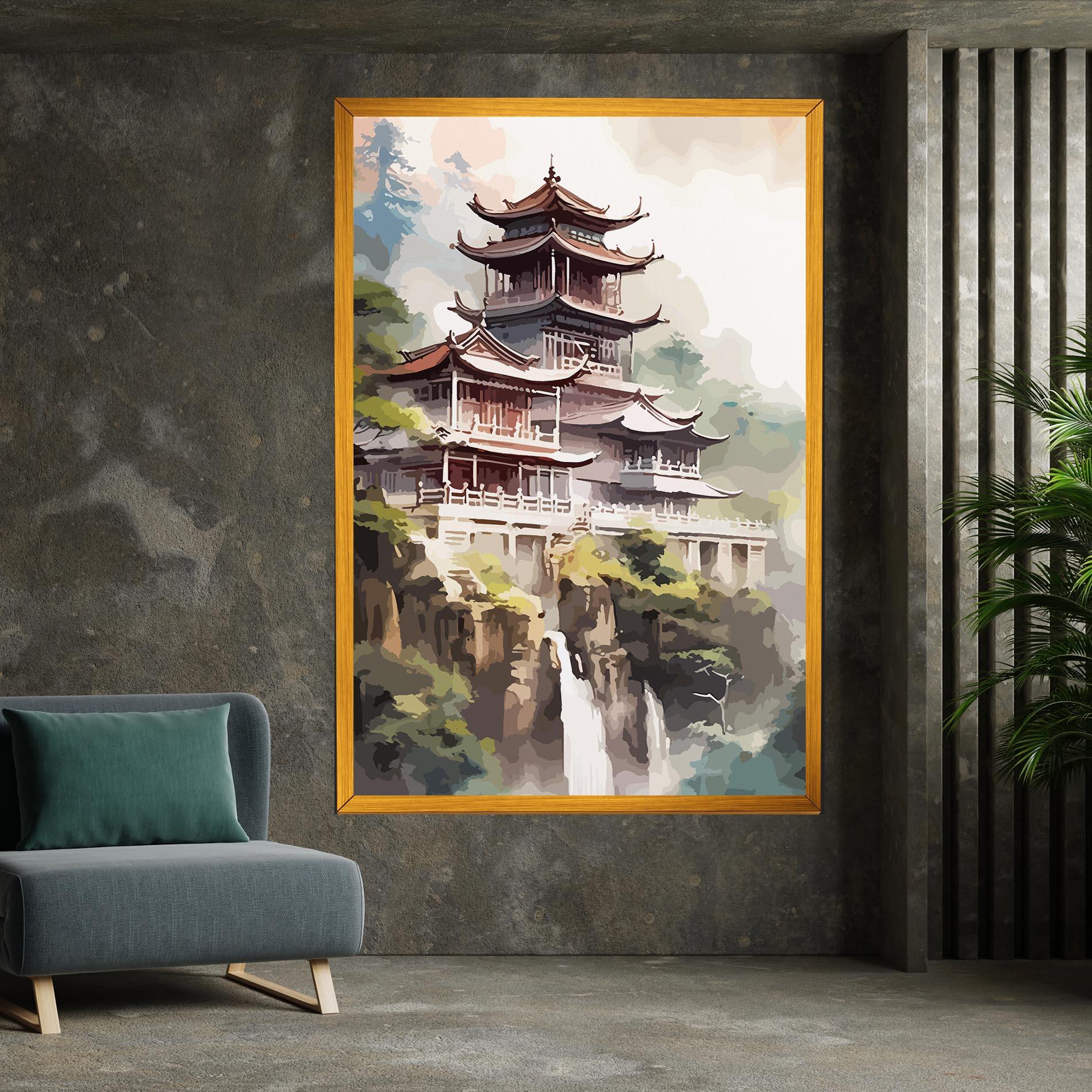 Картина на платно Temple Painting mockup 7