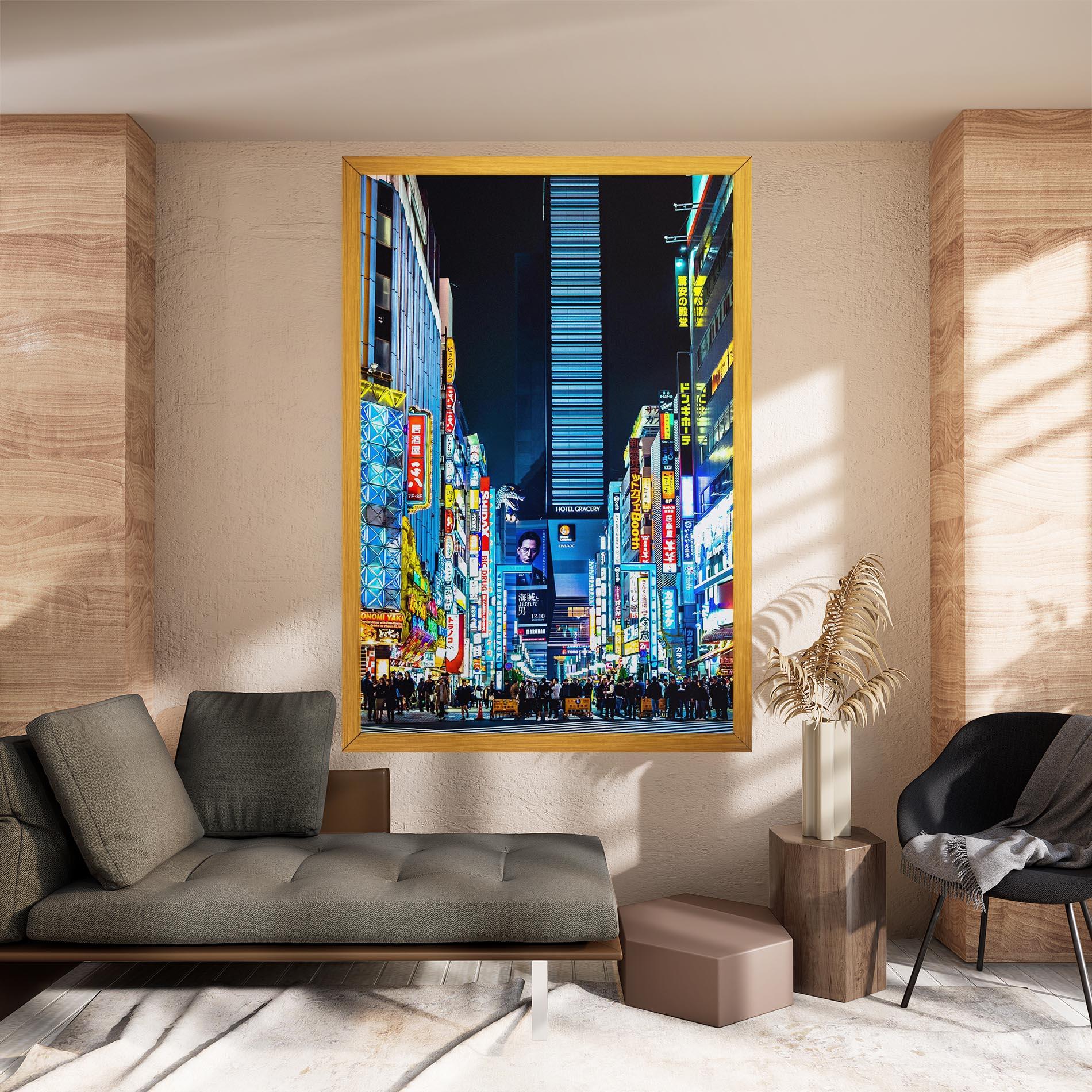 Картина на платно Colorful City Lights mockup 8