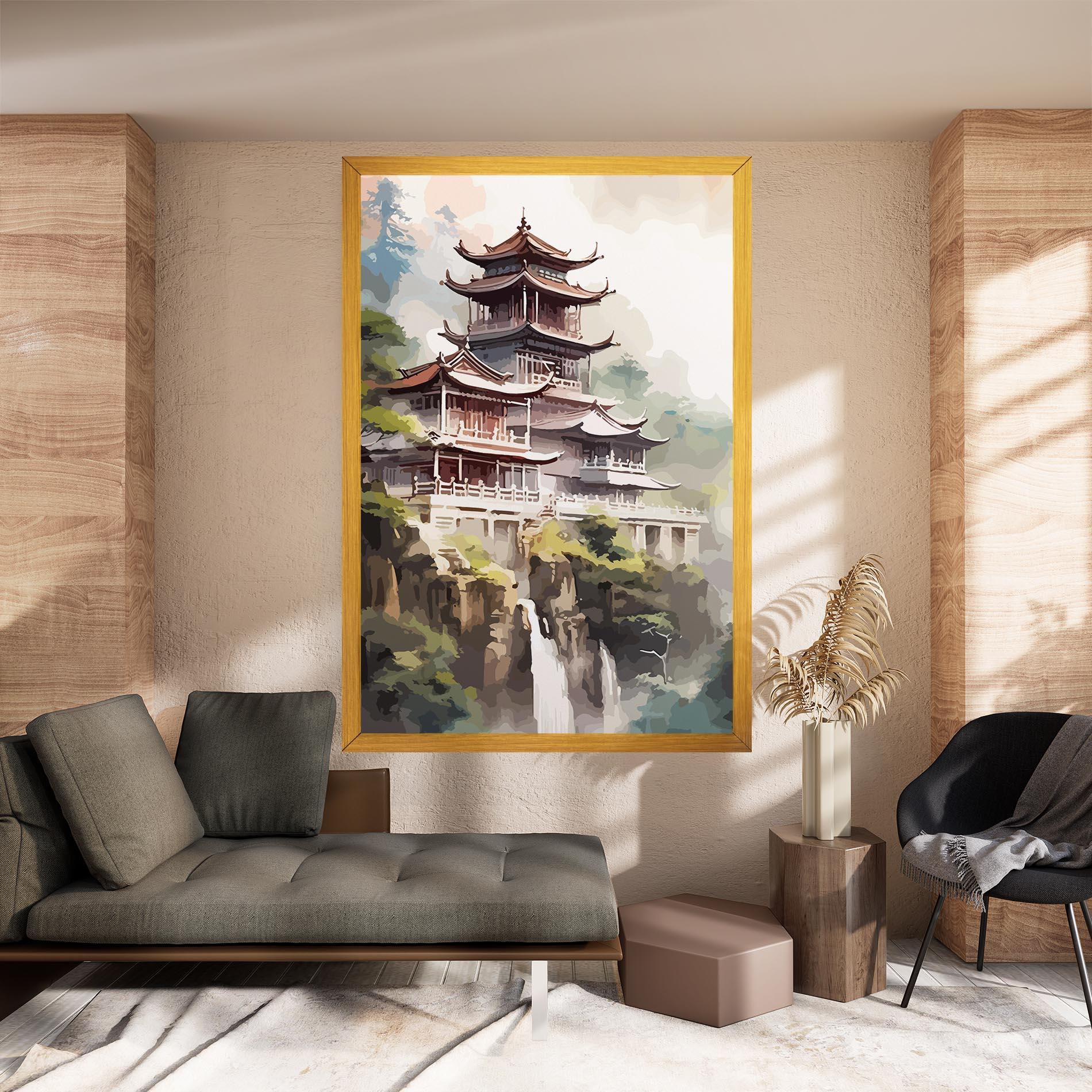 Картина на платно Temple Painting mockup 8