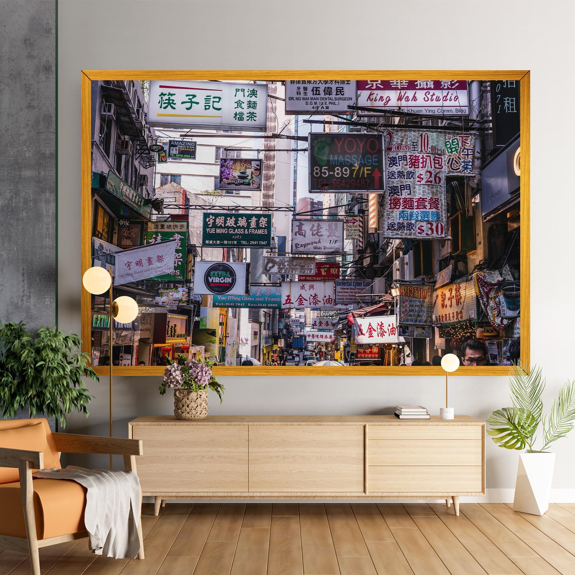 Картина на платно Mong Kok mockup 9