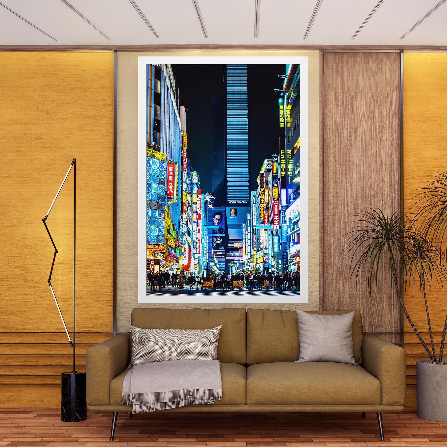 Картина на платно Colorful City Lights mockup 9