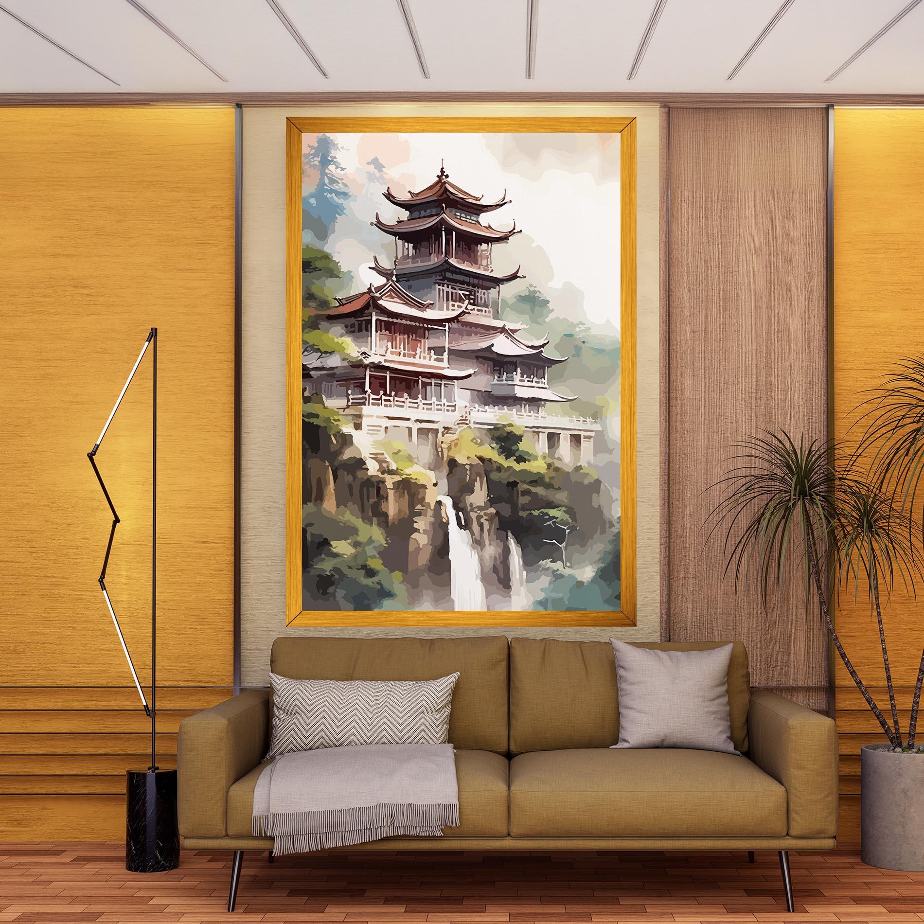 Картина на платно Temple Painting mockup 9