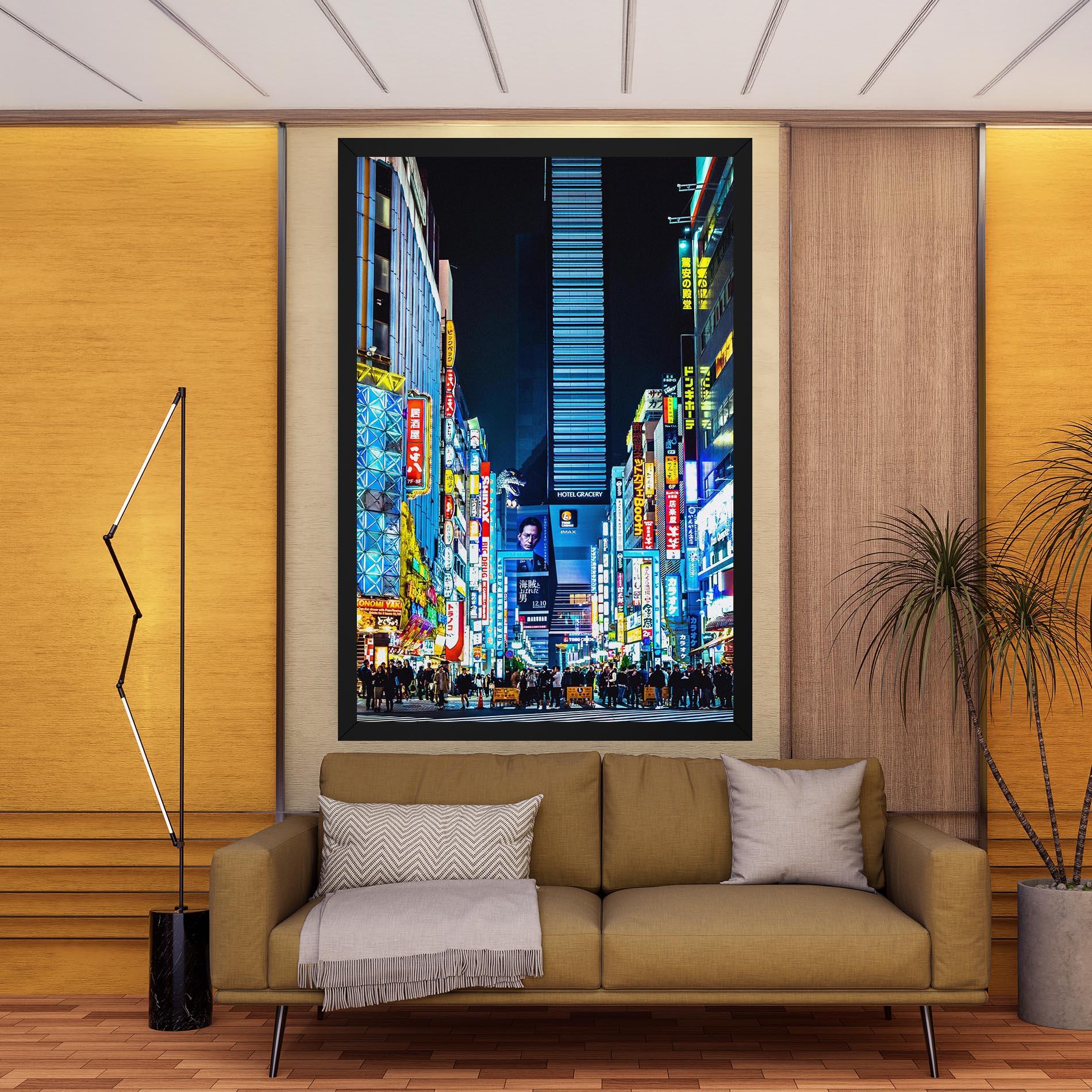 Картина на платно Colorful City Lights mockup 9