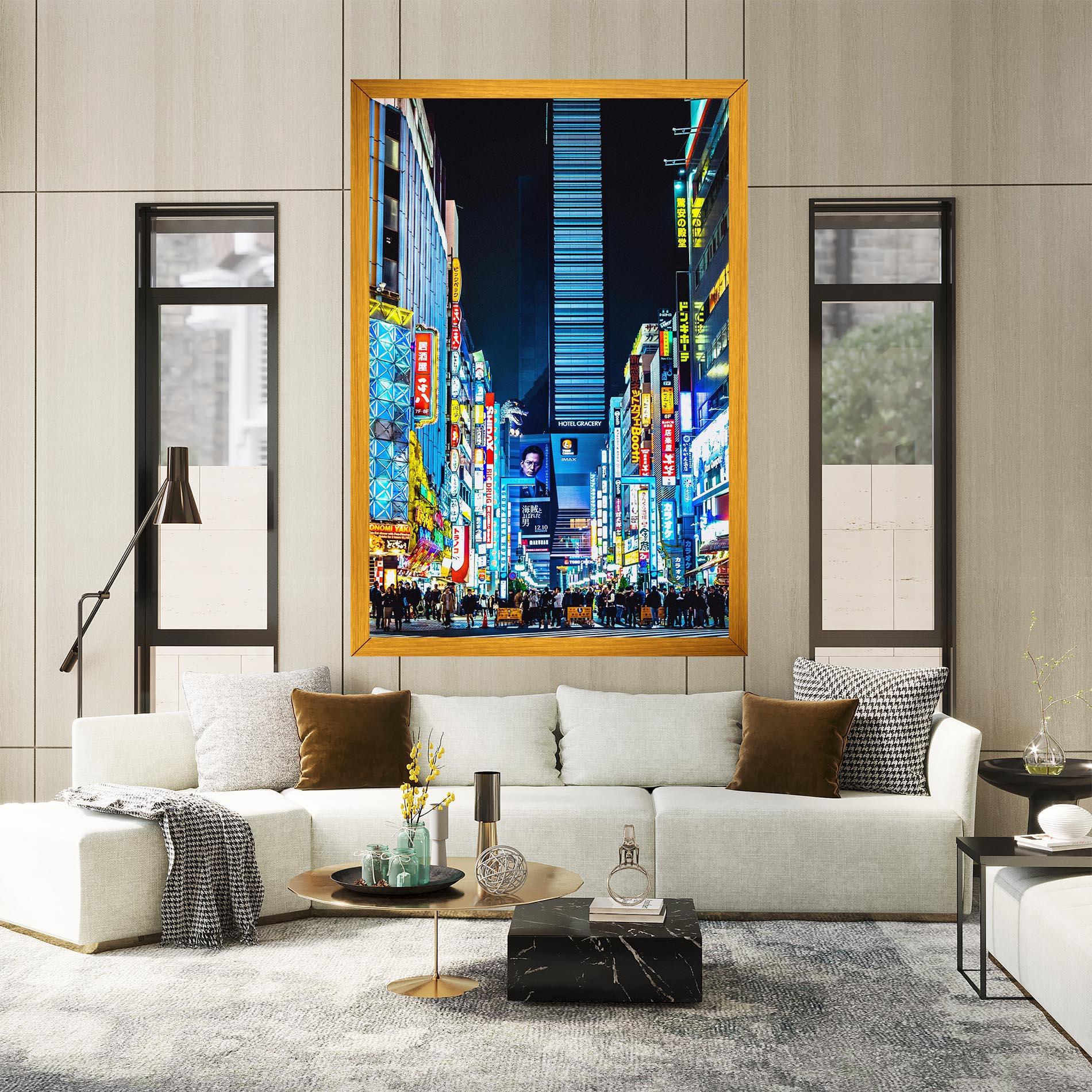 Картина на платно Colorful City Lights mockup 2