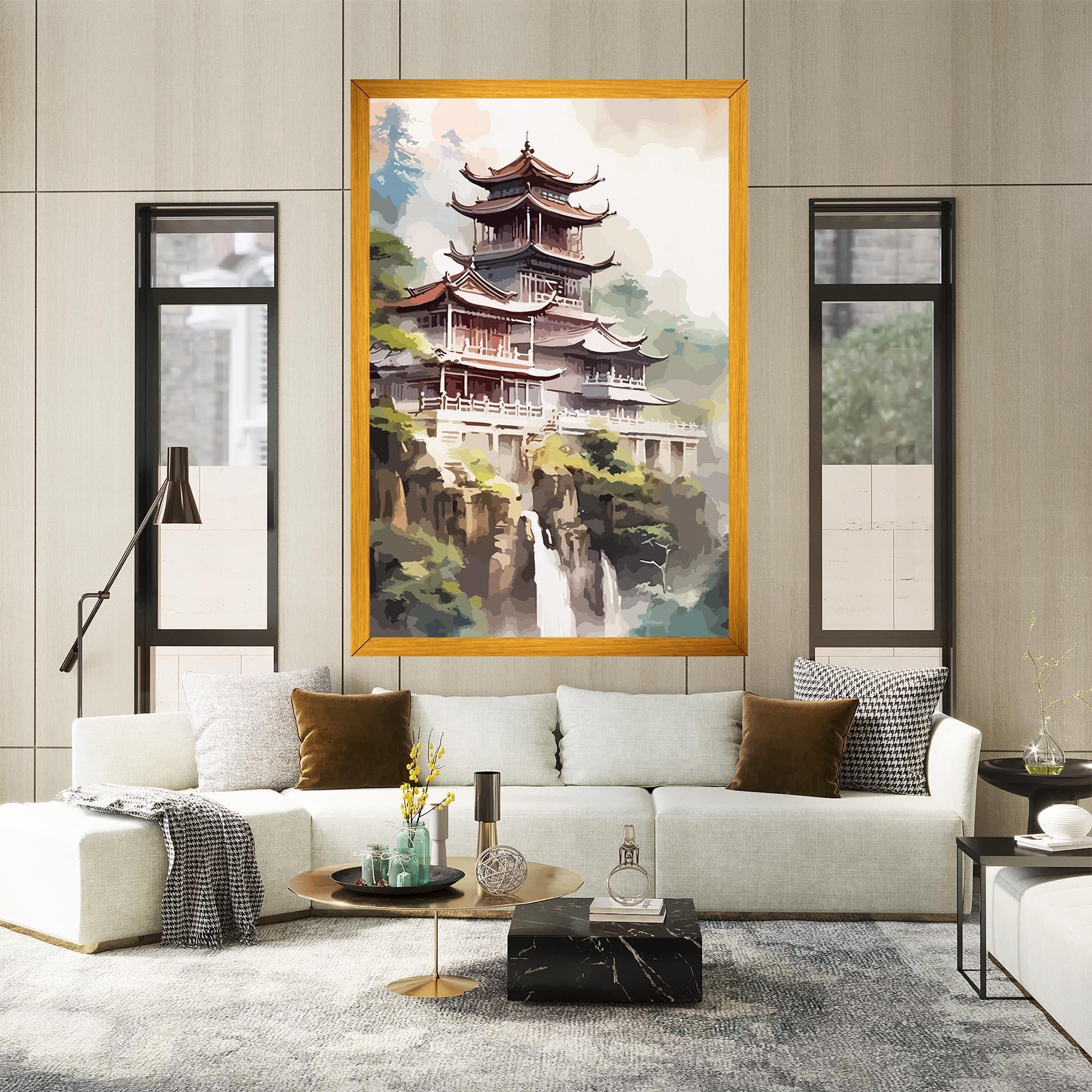 Картина на платно Temple Painting mockup 2