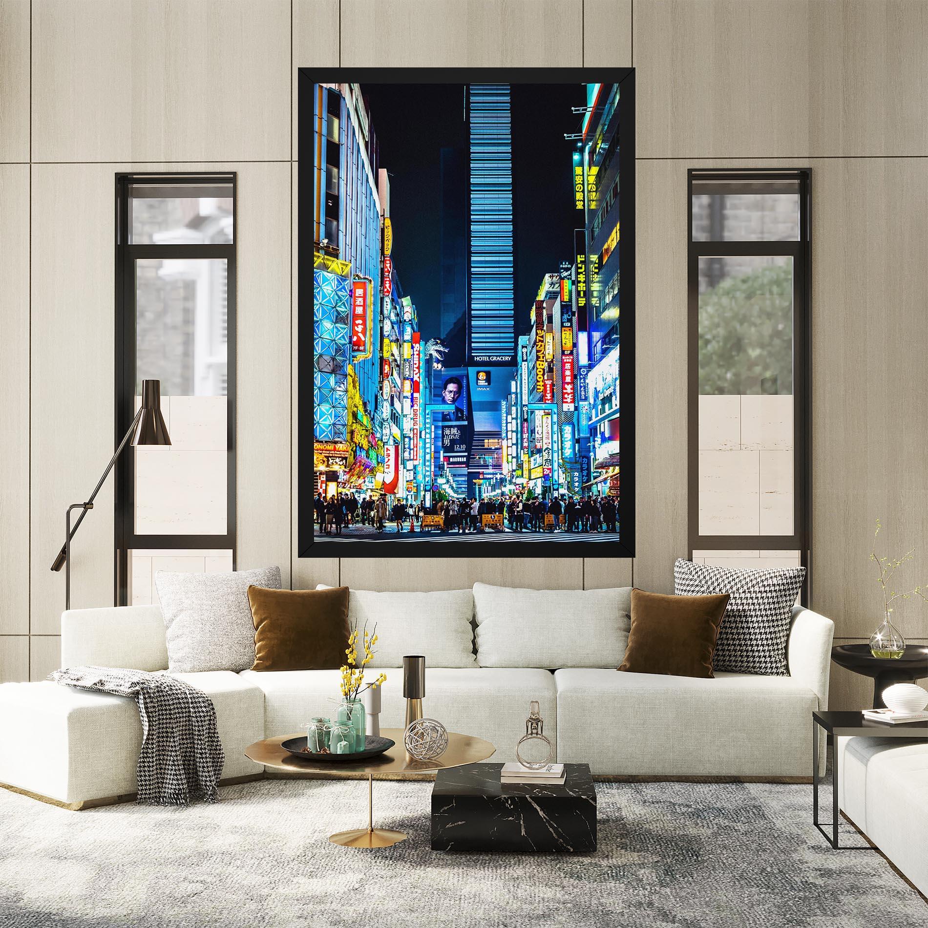 Картина на платно Colorful City Lights mockup 2