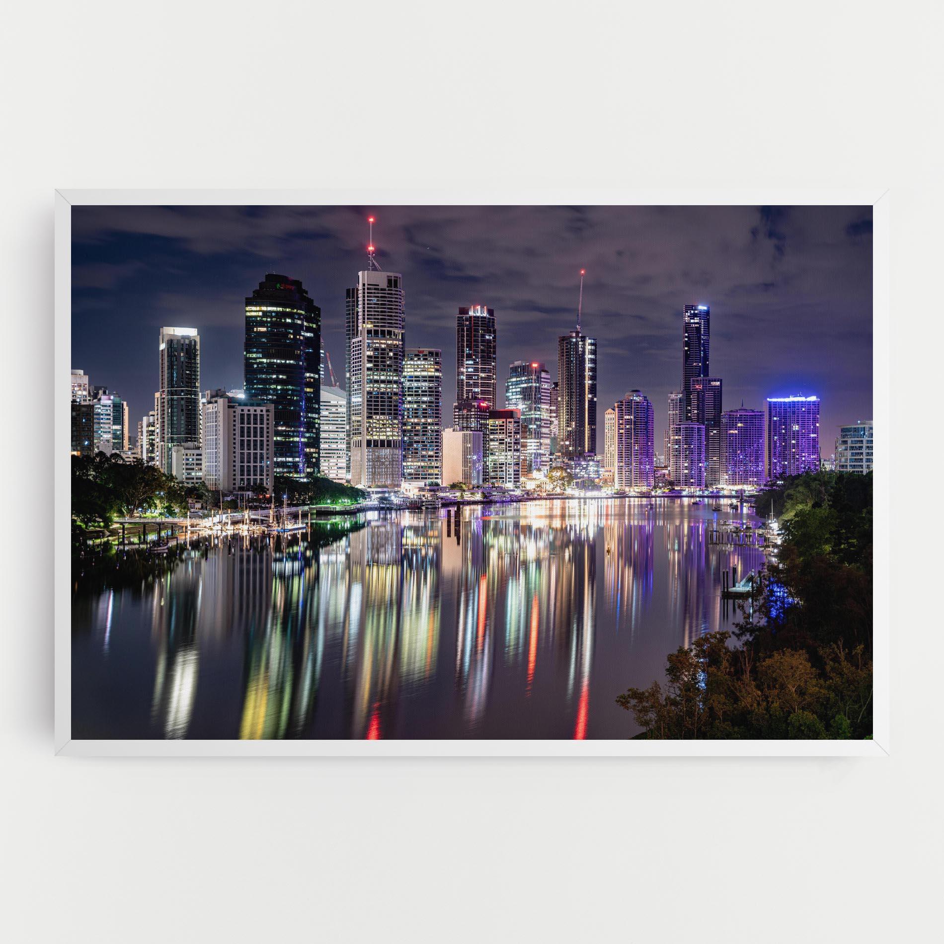 Картина на платно Brisbane Night mockup 0