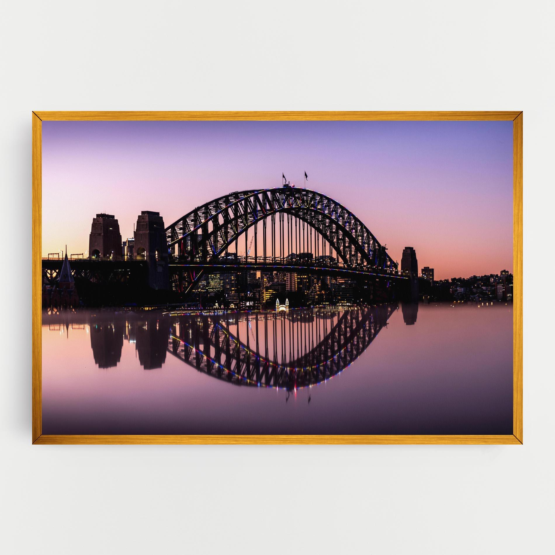 Картина на платно Purple Night Sydney mockup 0