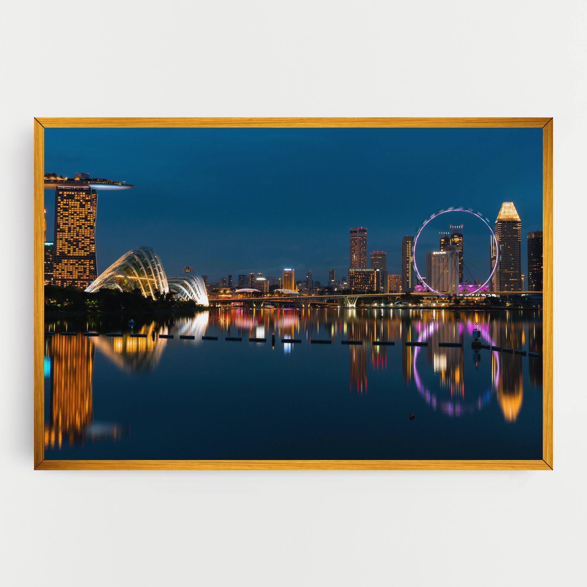 Картина на платно Singapore City Skyline mockup 0