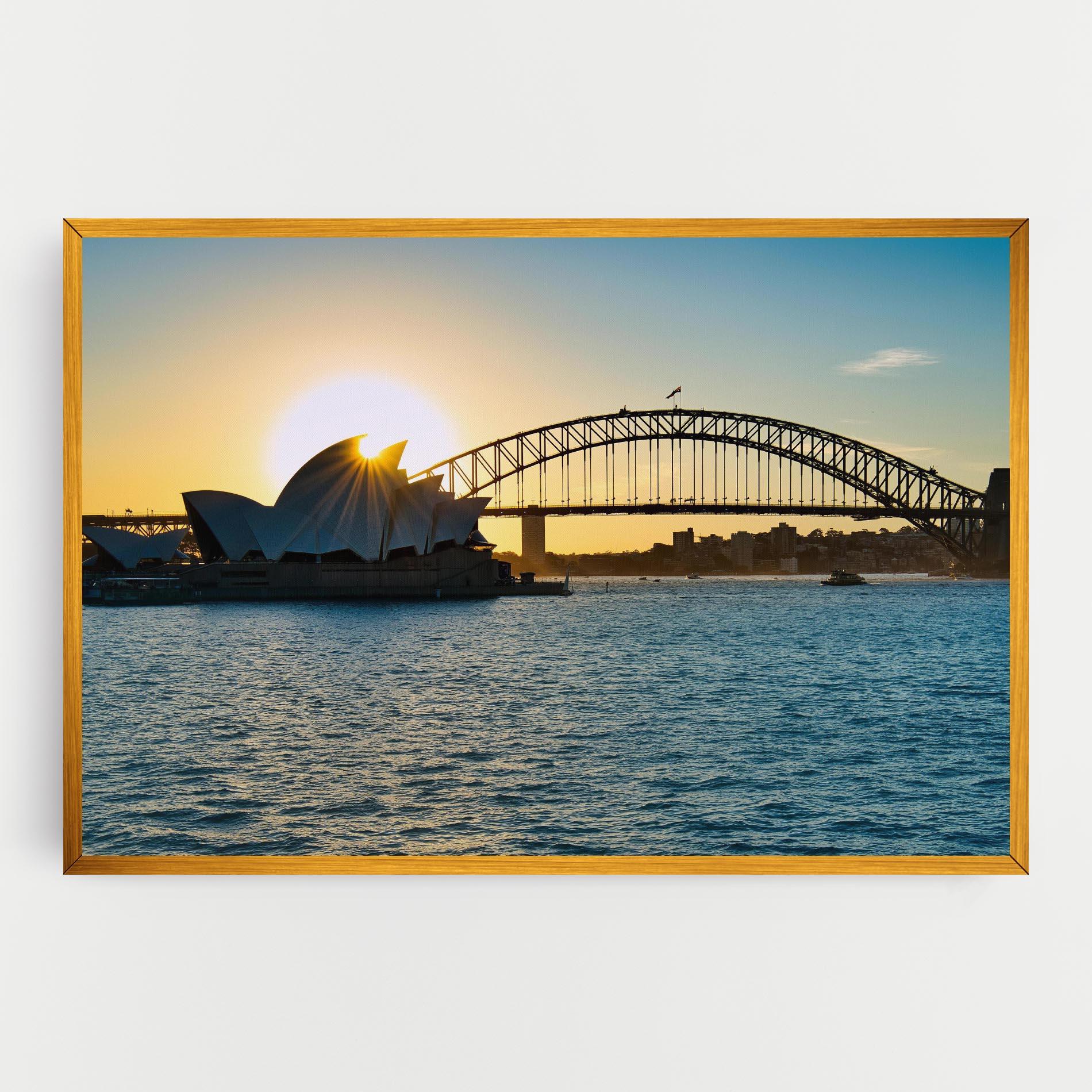 Картина на платно Sunrise Sydney mockup 0