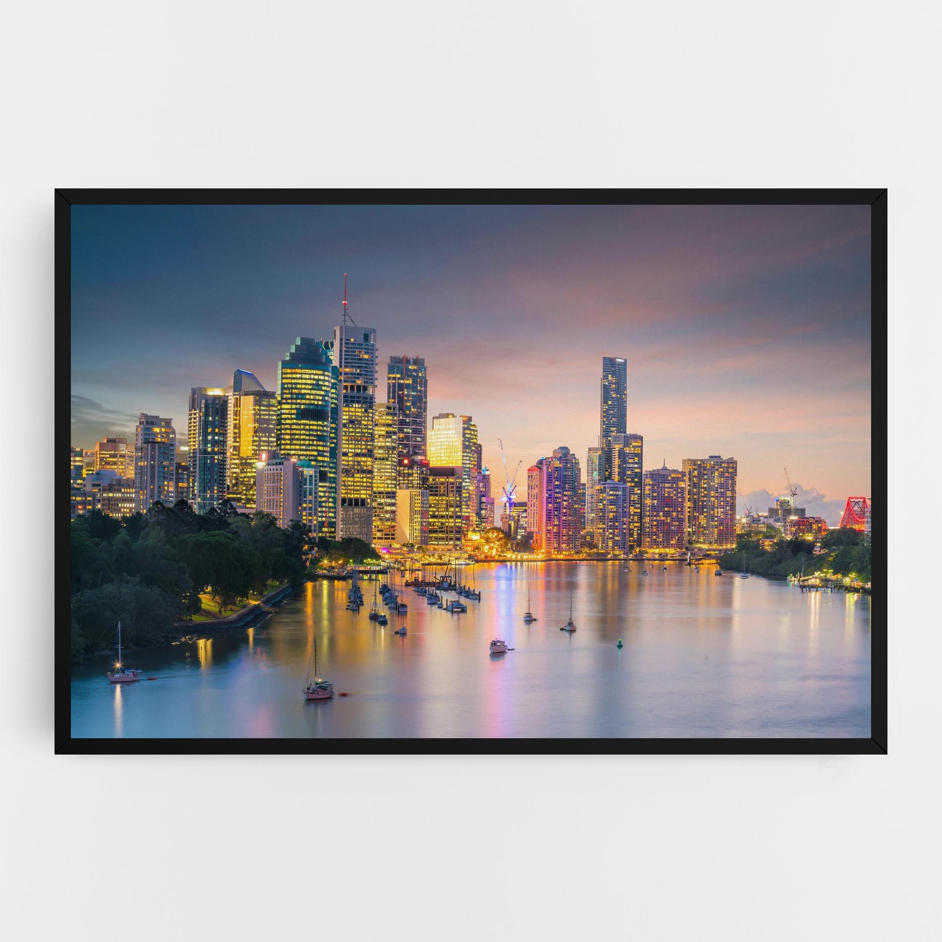 Картина на платно Brisbane City Skyline mockup 0