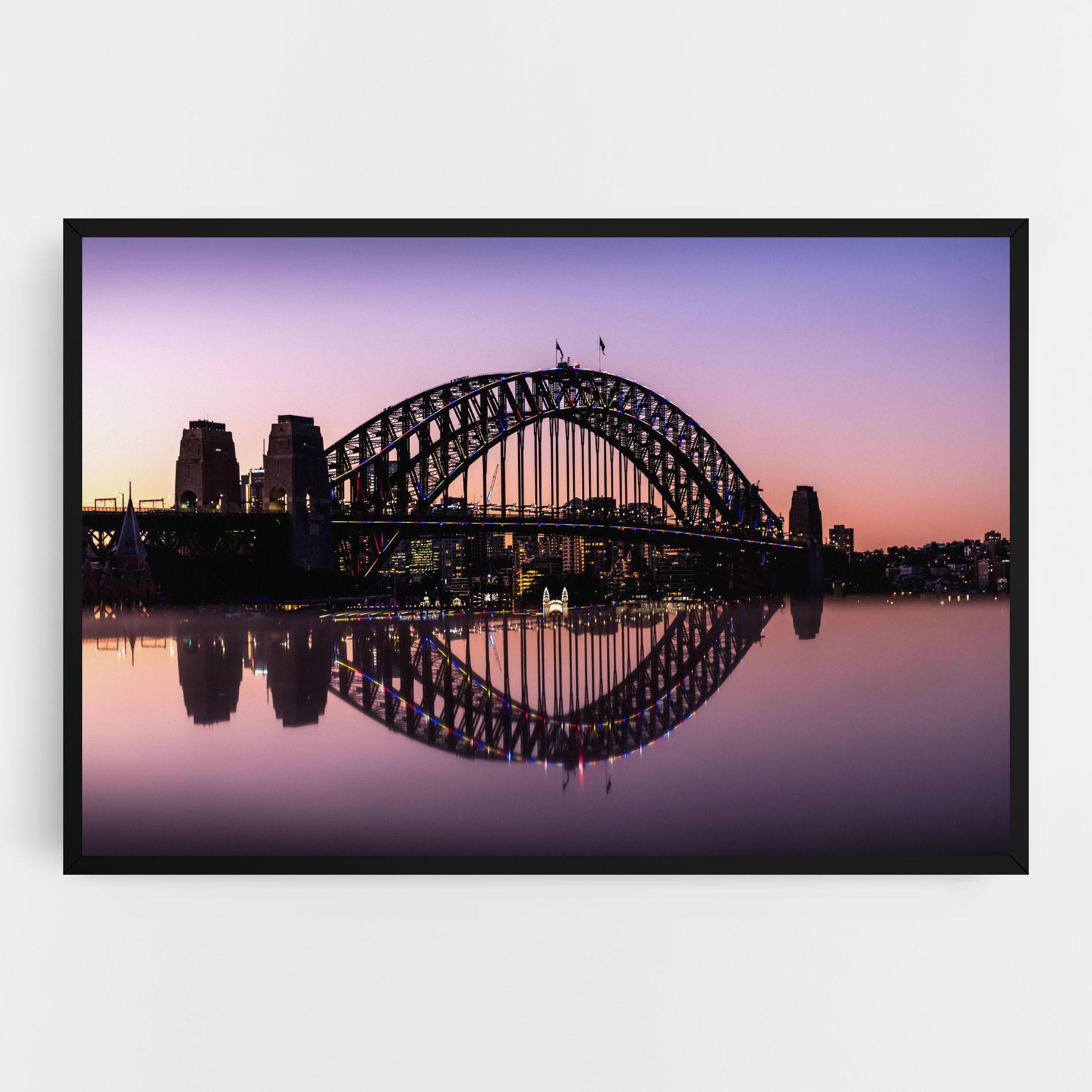 Картина на платно Purple Night Sydney mockup 0