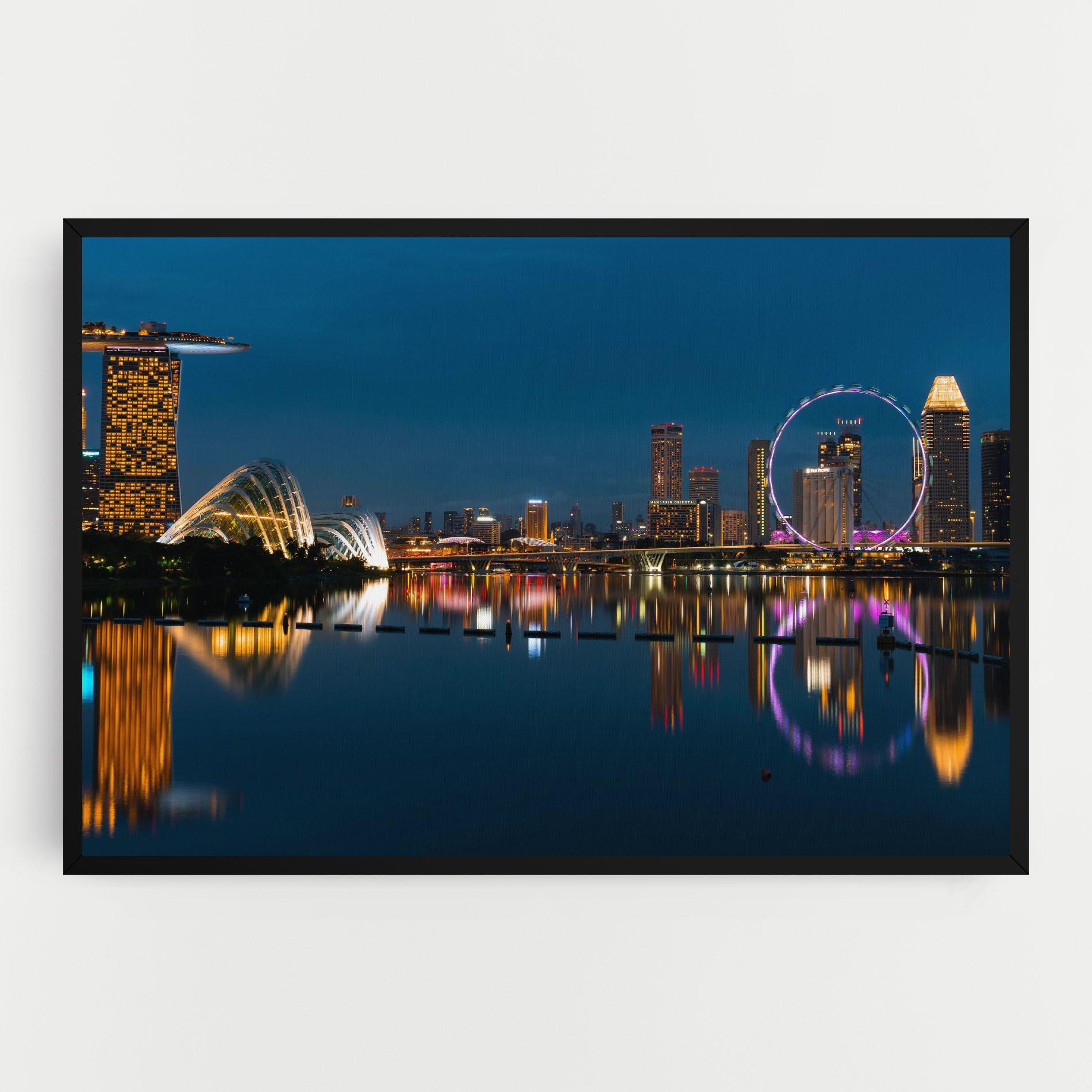 Картина на платно Singapore City Skyline mockup 0