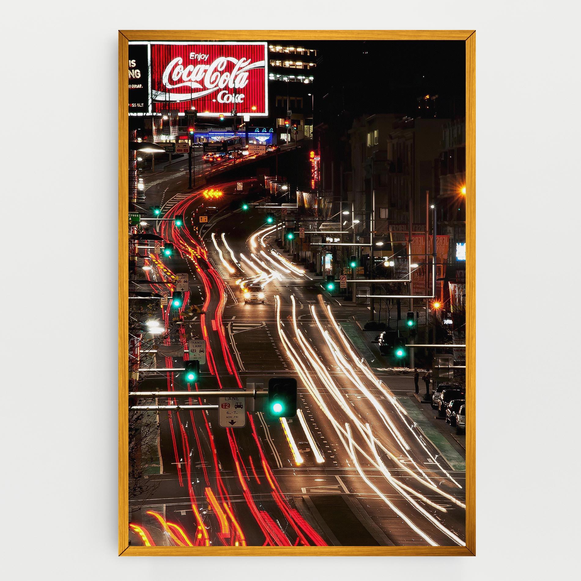 Картина на платно Car Light Road mockup 0