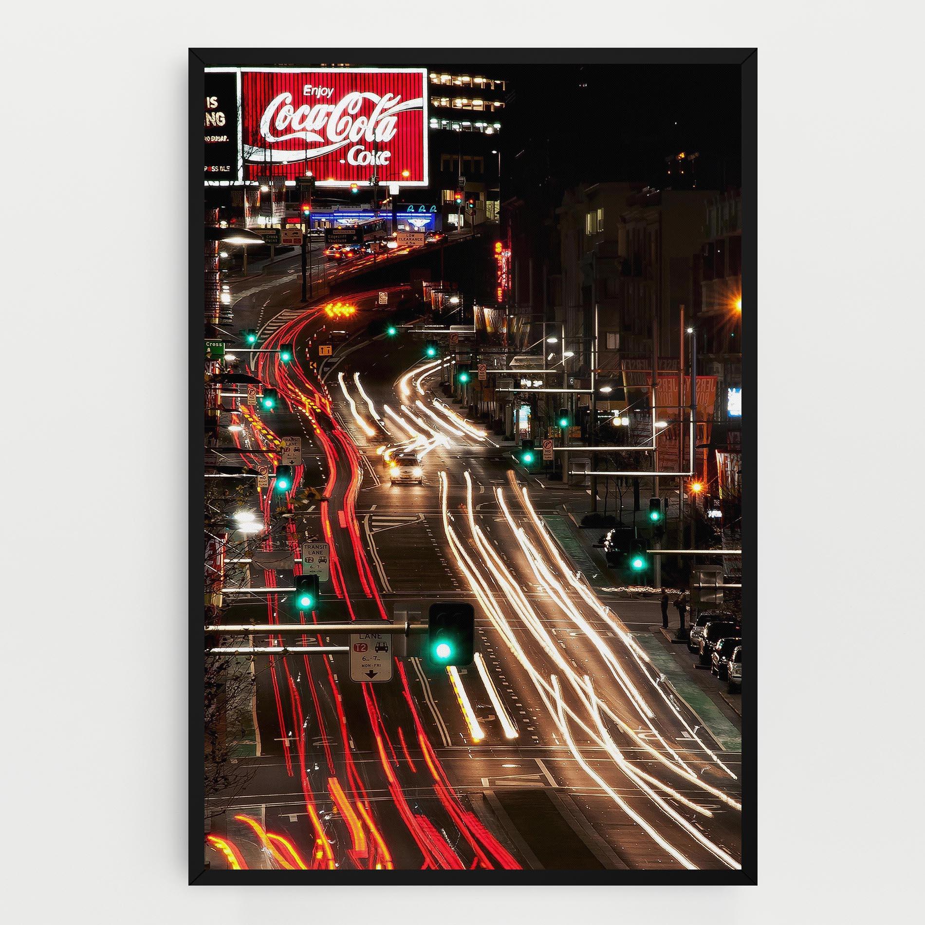 Картина на платно Car Light Road mockup 0