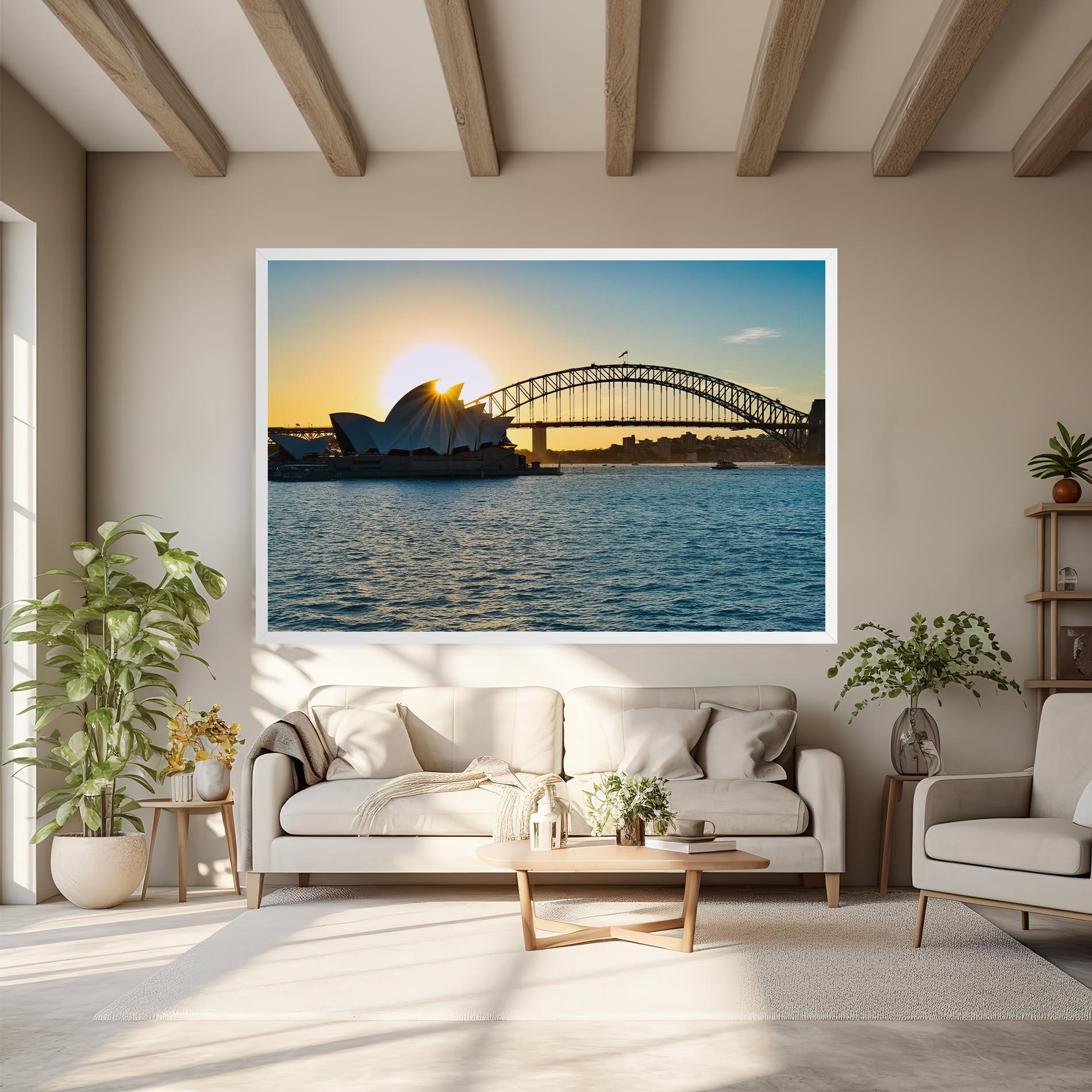 Картина на платно Sunrise Sydney mockup 6