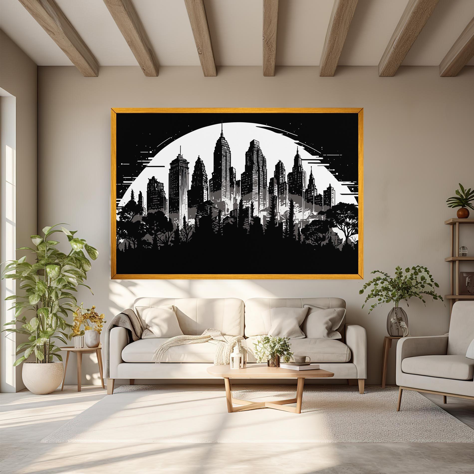 Картина на платно Australia Moon mockup 6