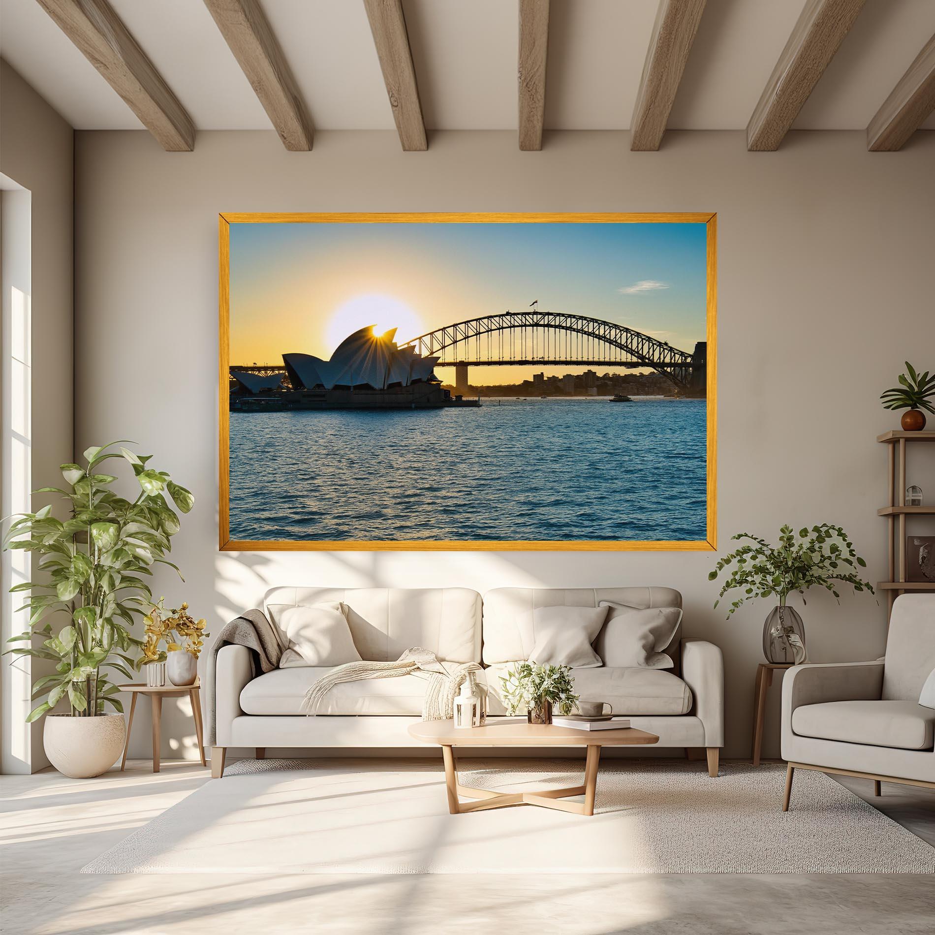 Картина на платно Sunrise Sydney mockup 6