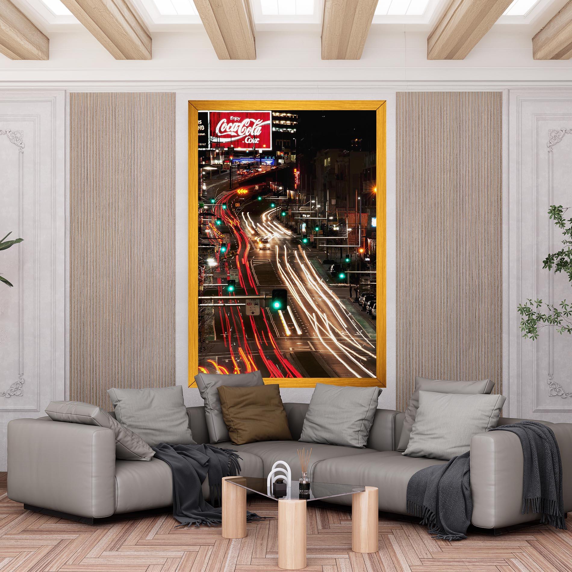 Картина на платно Car Light Road mockup 6