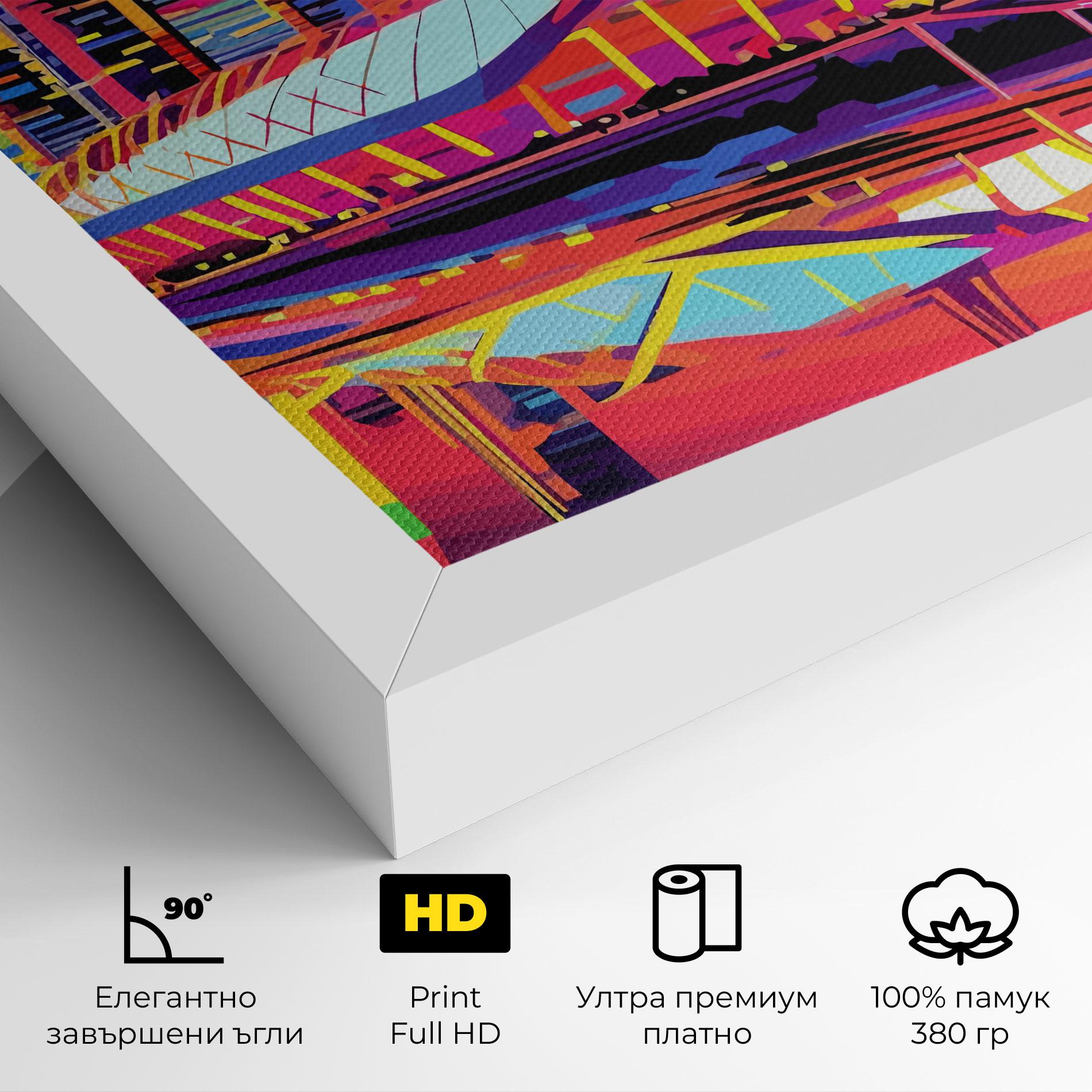 Картина на платно Australian Orange Sunset mockup 4