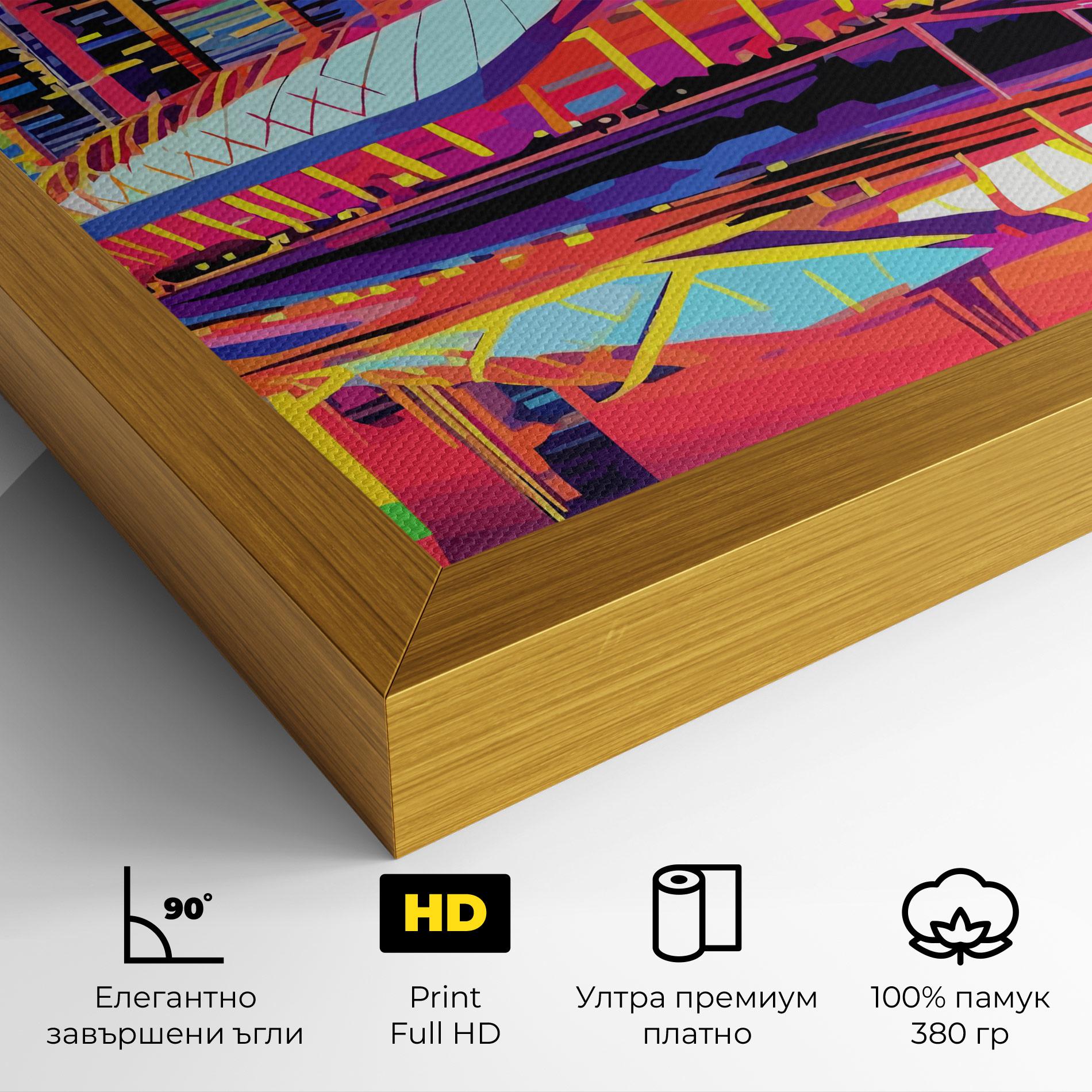 Картина на платно Australian Orange Sunset mockup 4