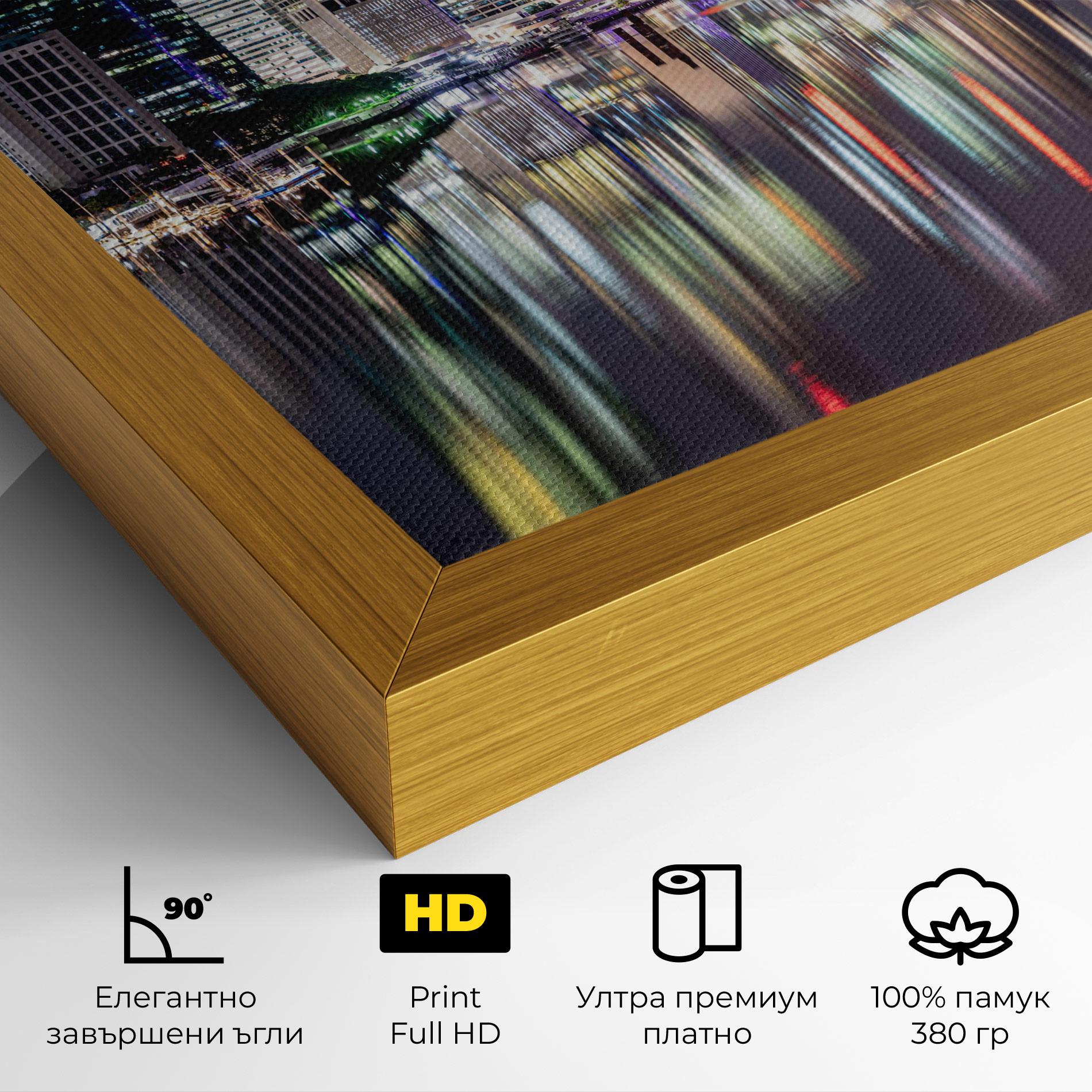 Картина на платно Brisbane Night mockup 4