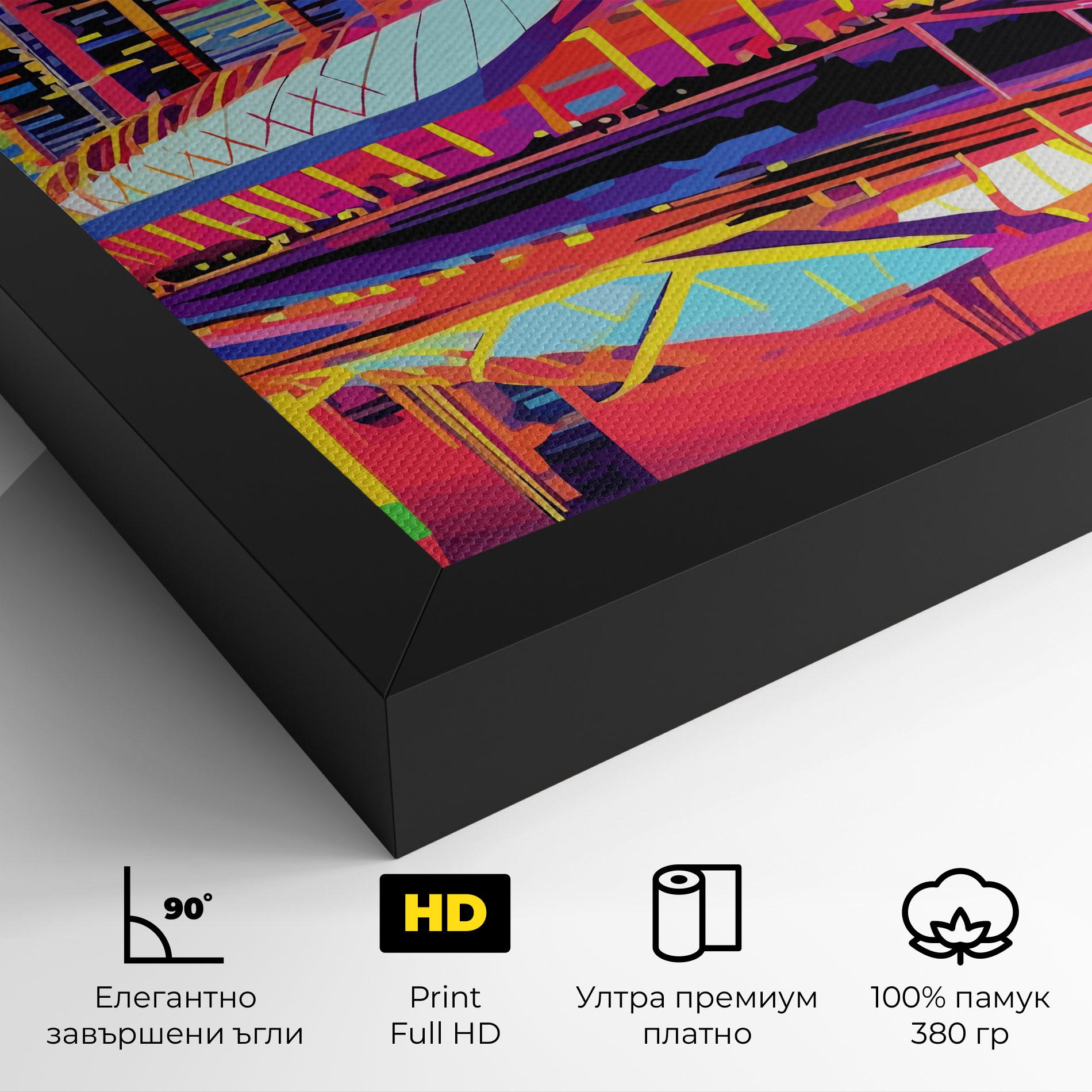 Картина на платно Australian Orange Sunset mockup 4