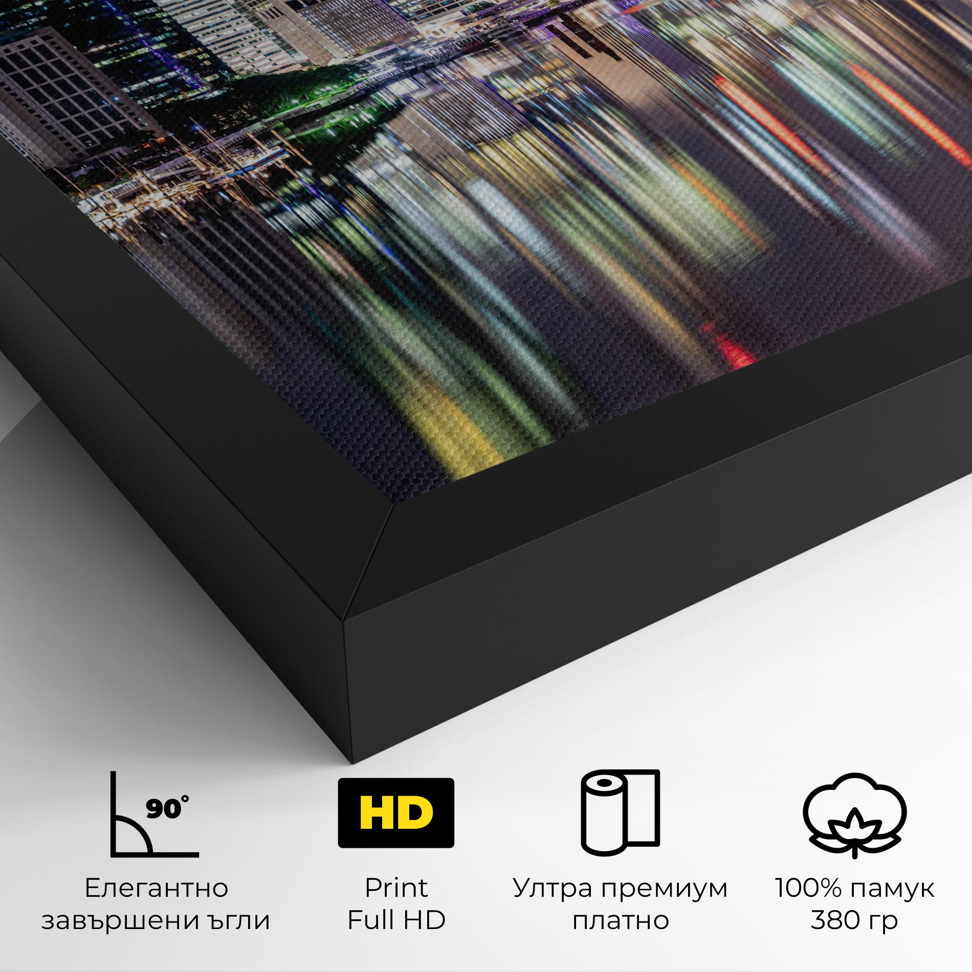 Картина на платно Brisbane Night mockup 4