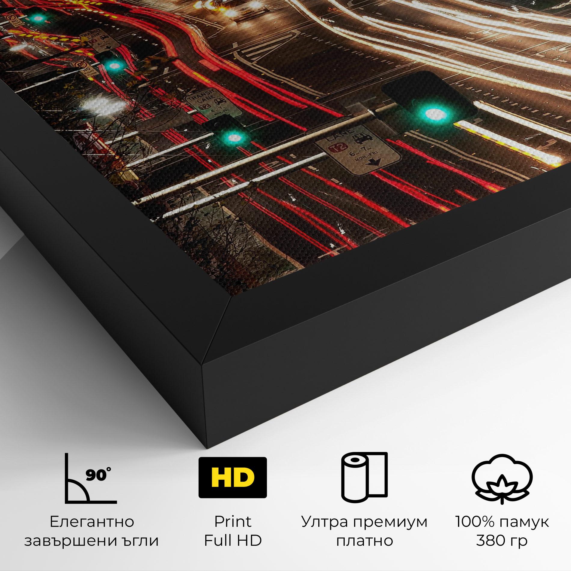 Картина на платно Car Light Road mockup 4