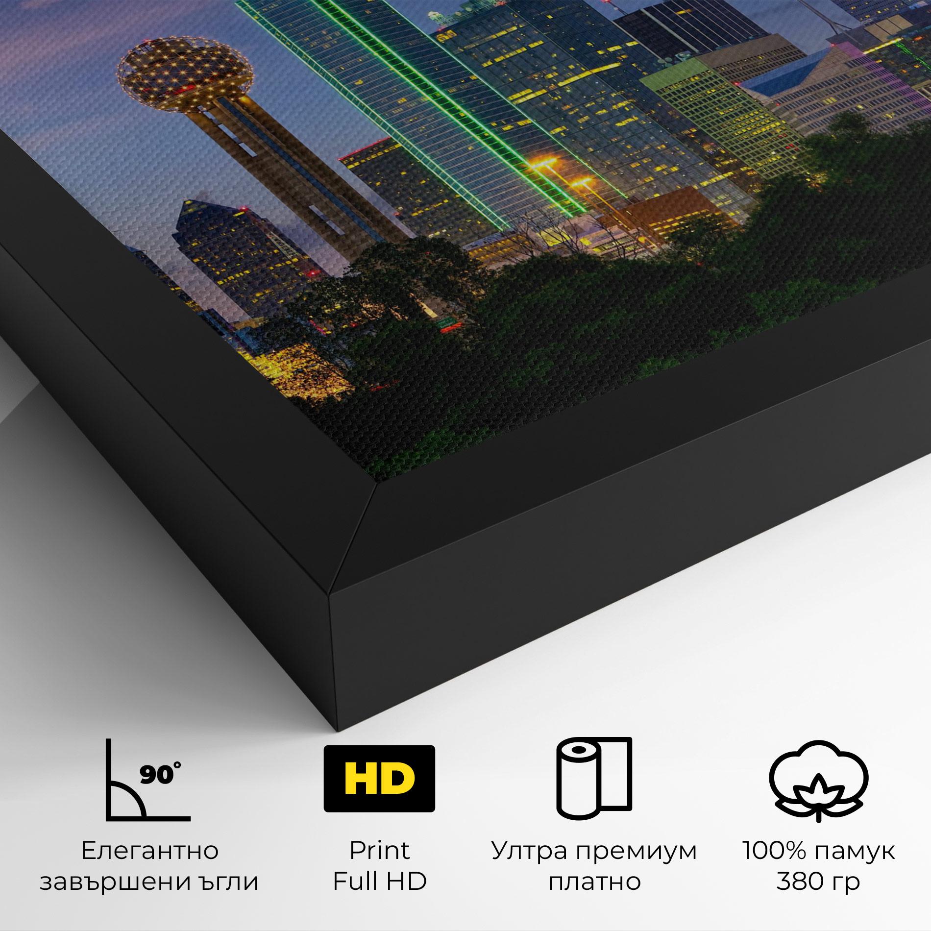 Картина на платно Dallas Dusk mockup 4