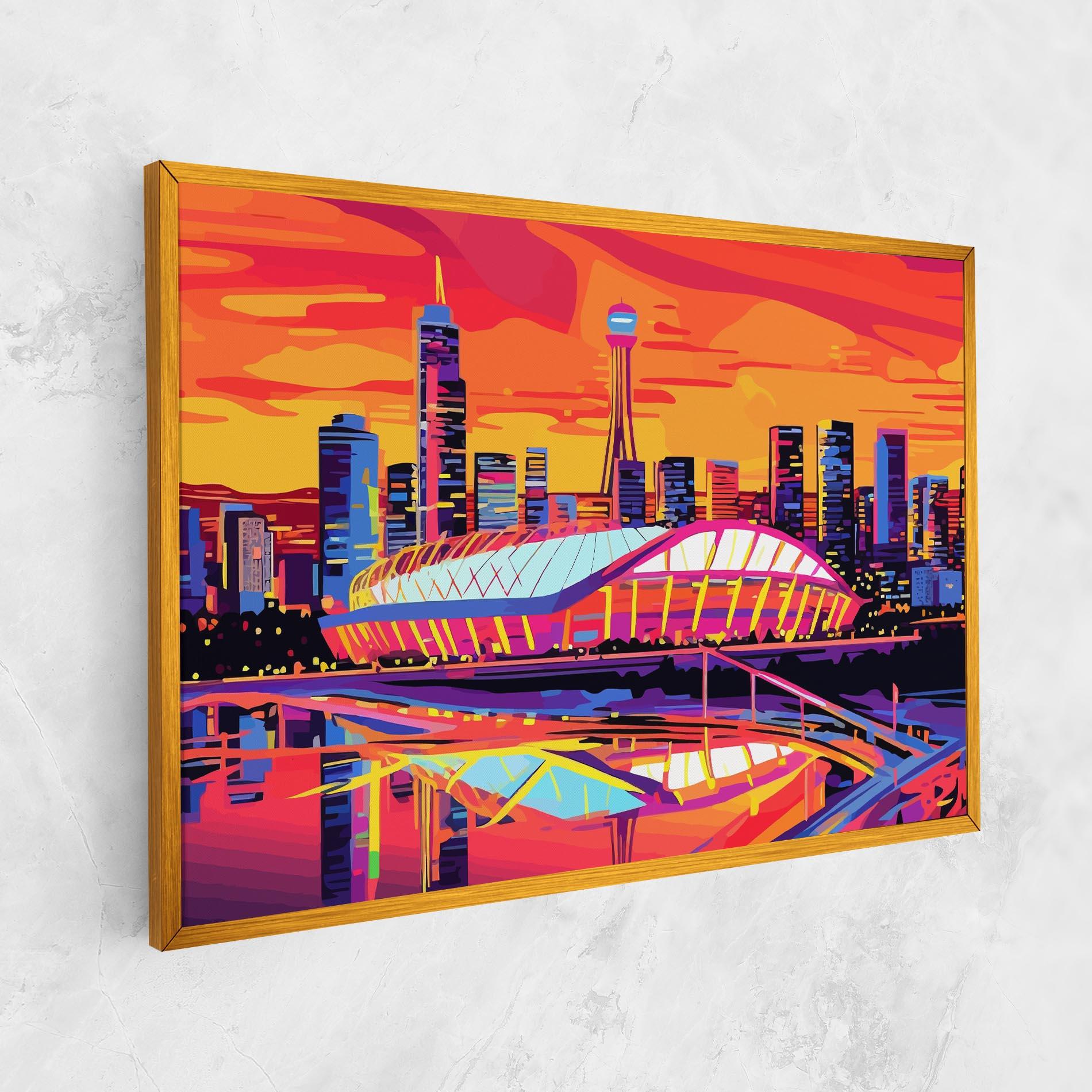 Картина на платно Australian Orange Sunset mockup 1