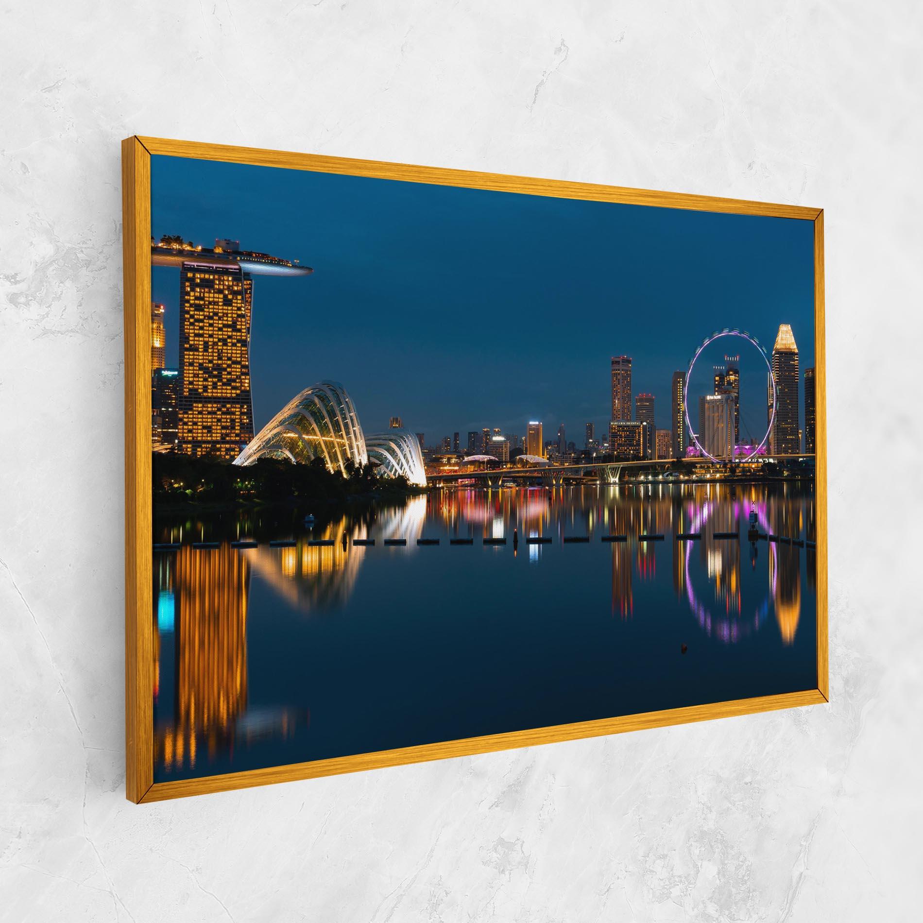 Картина на платно Singapore City Skyline mockup 1