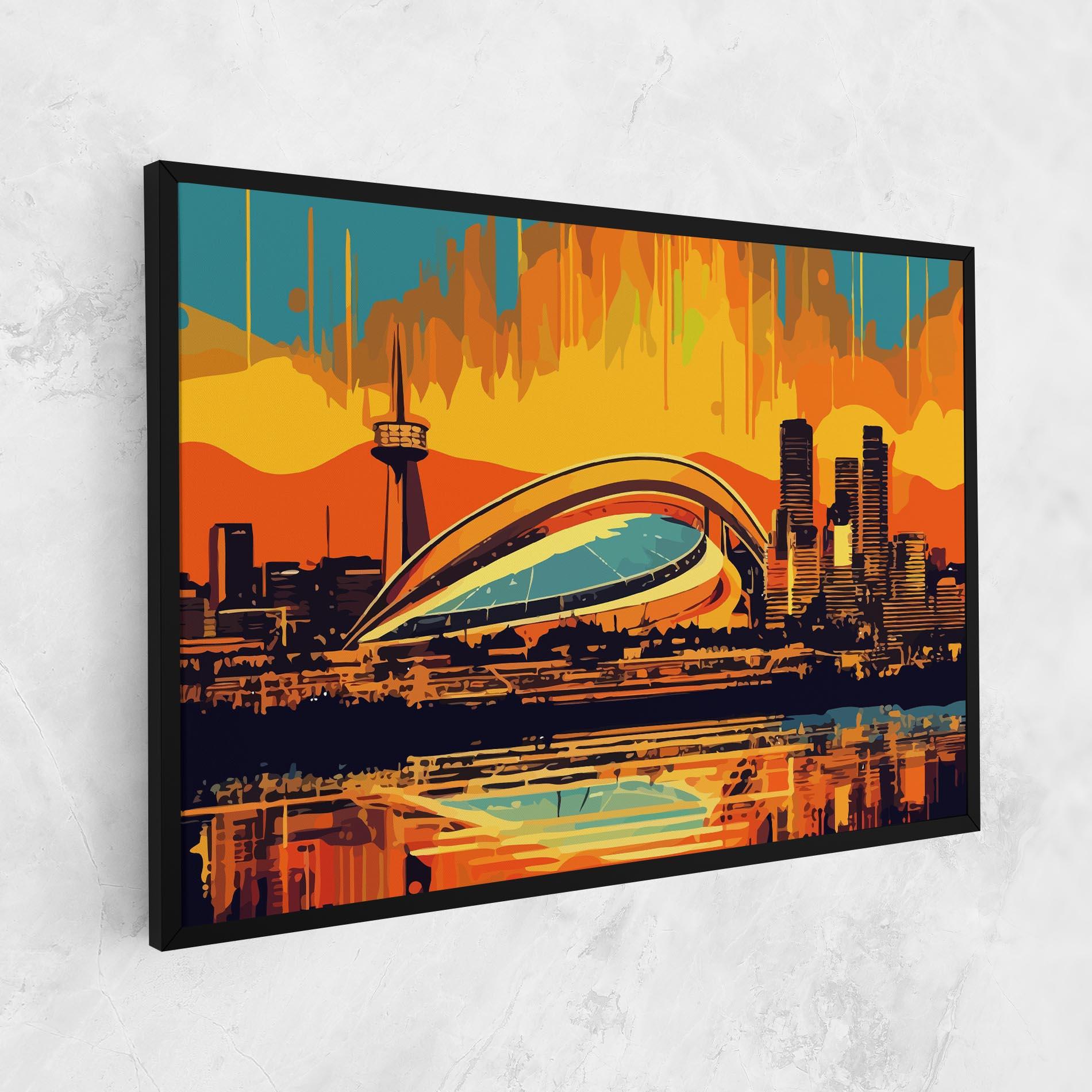 Картина на платно Montreal Skyline mockup 1