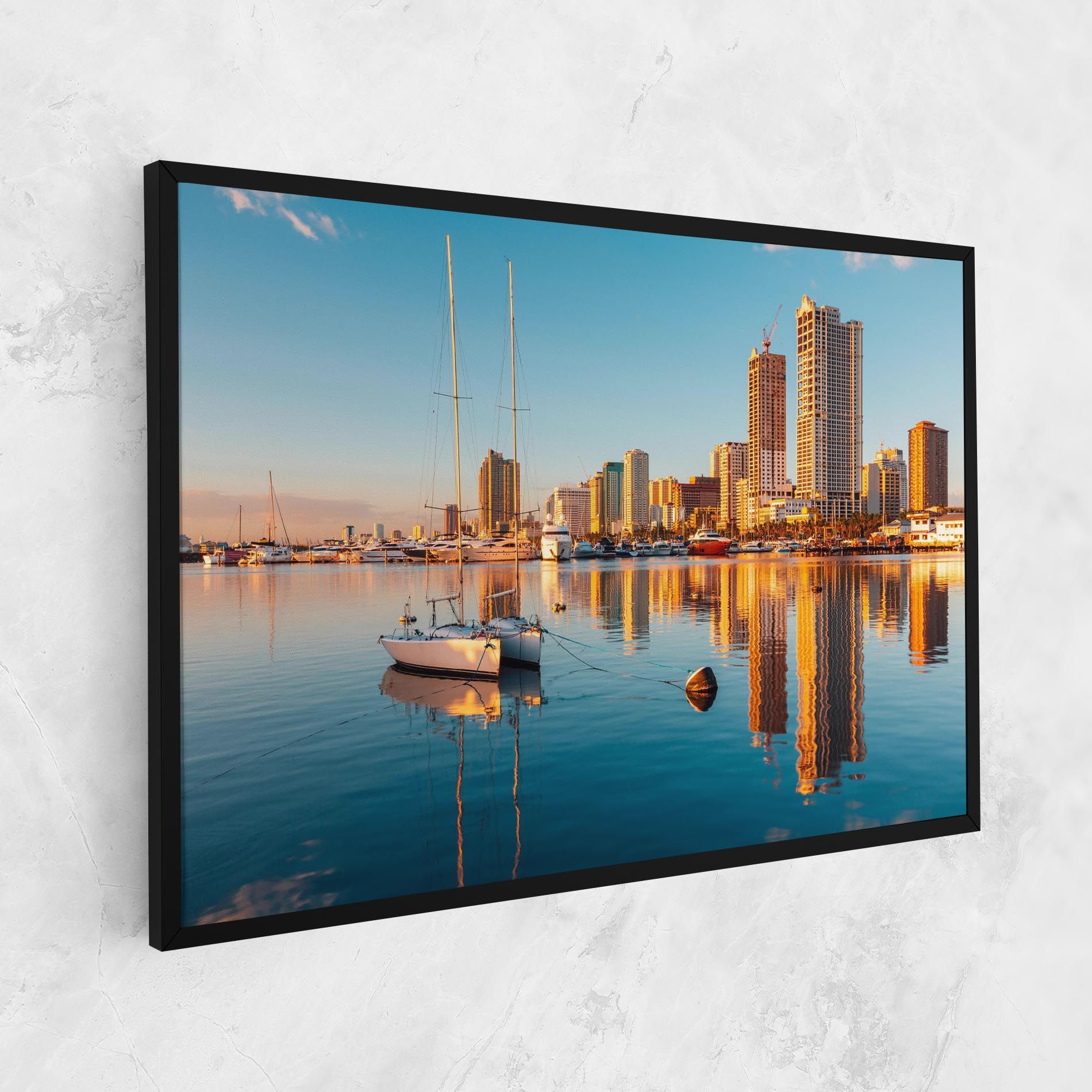 Skyscrapers Water mockup 1