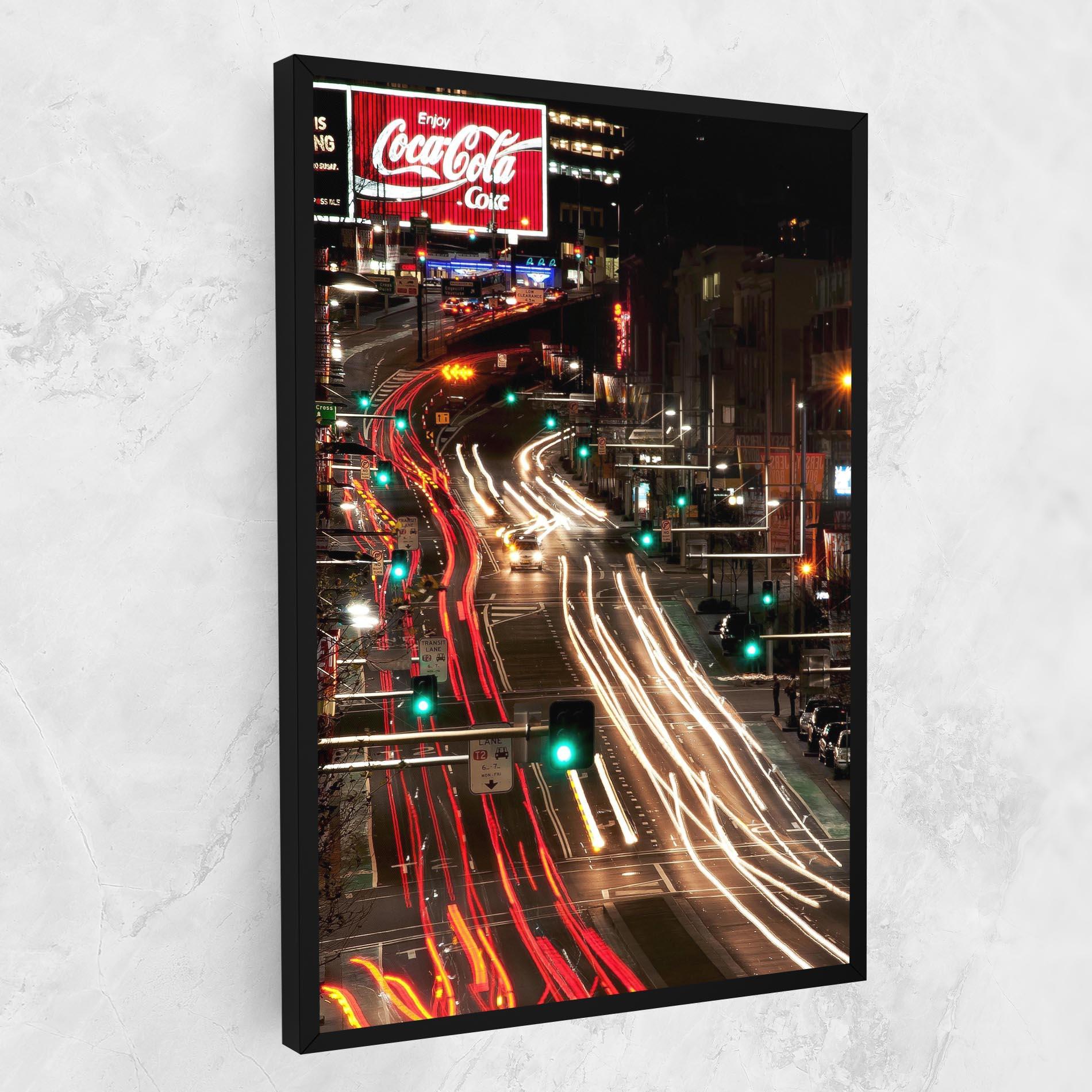 Картина на платно Car Light Road mockup 1