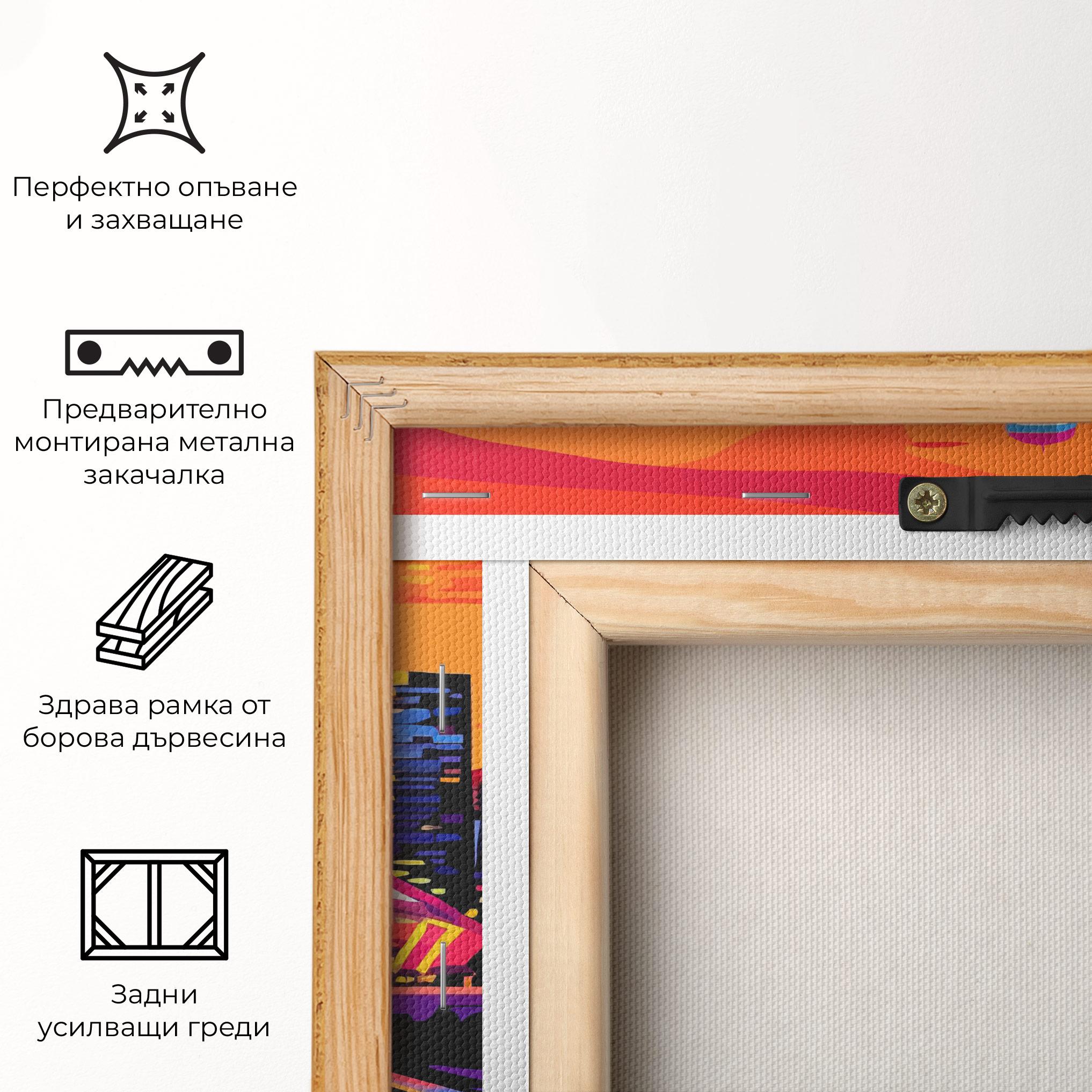 Картина на платно Australian Orange Sunset mockup 5