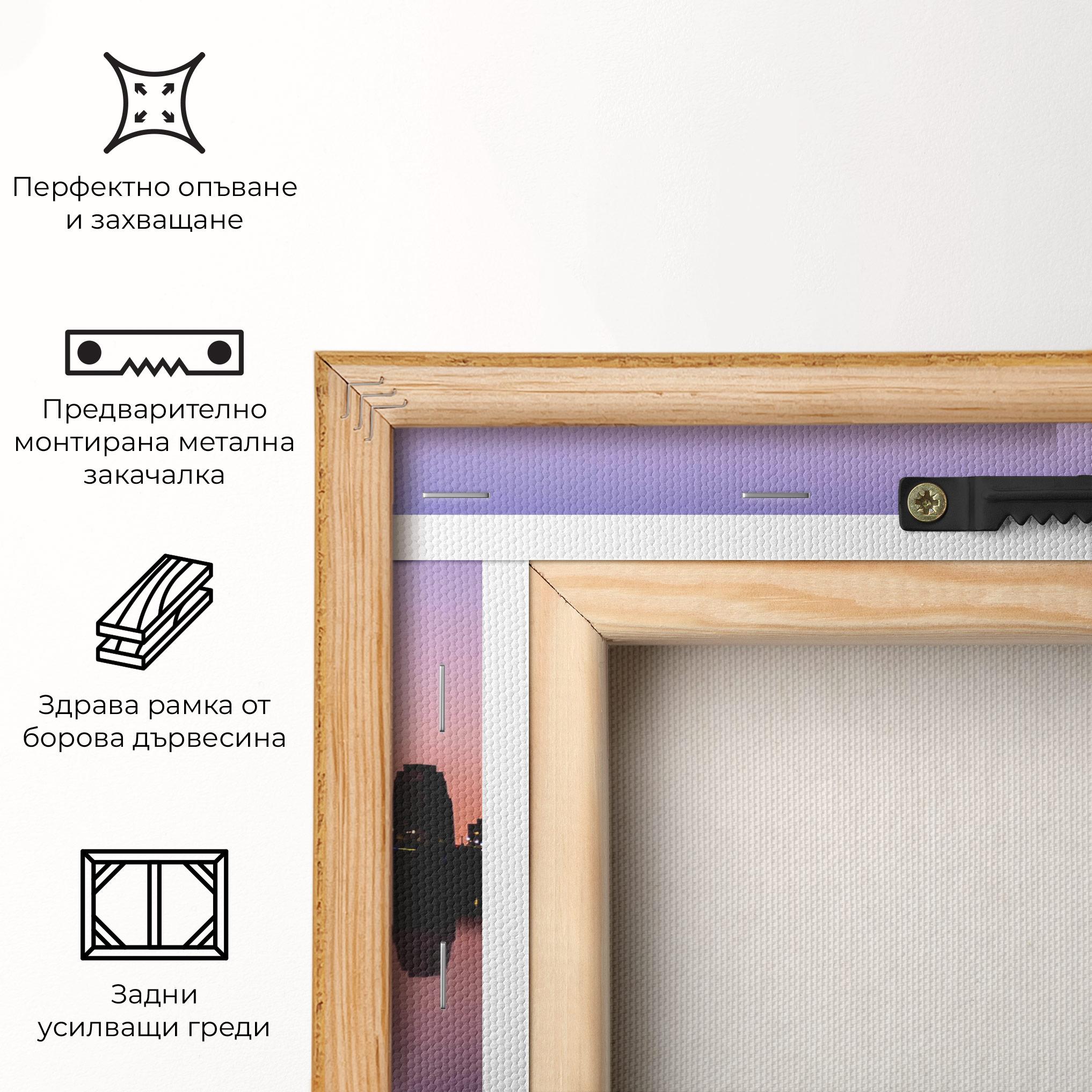 Картина на платно Purple Night Sydney mockup 5