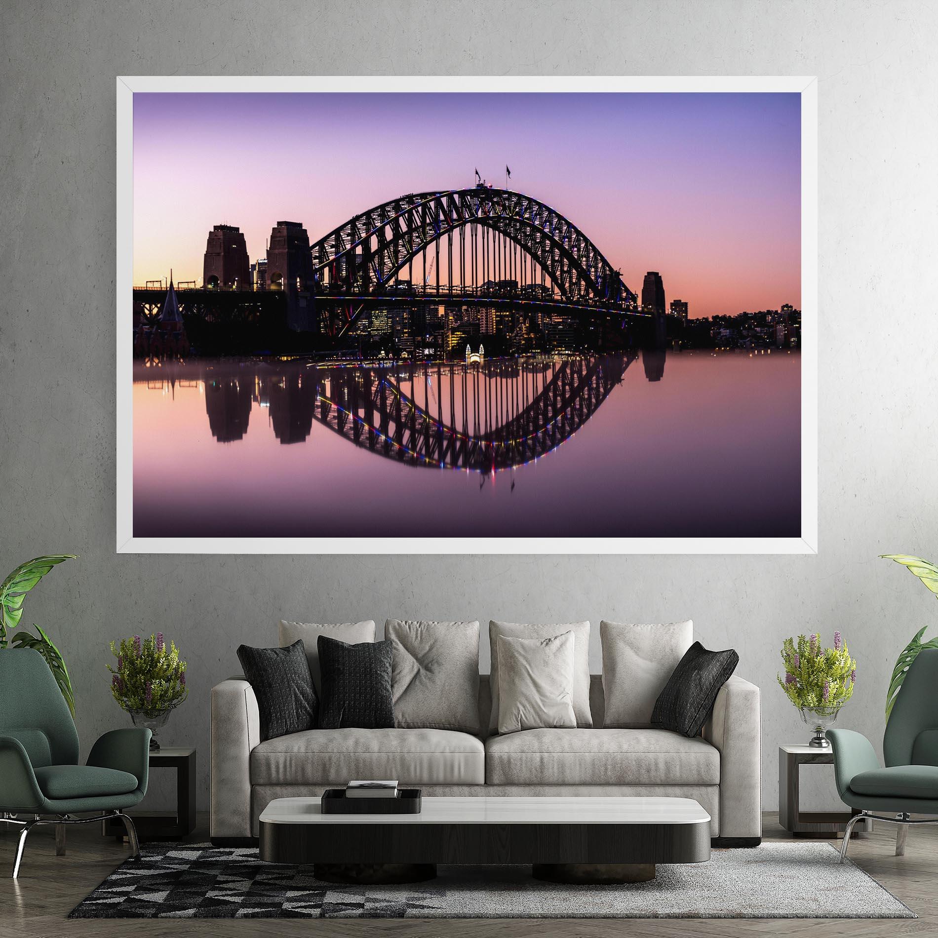 Картина на платно Purple Night Sydney mockup 7