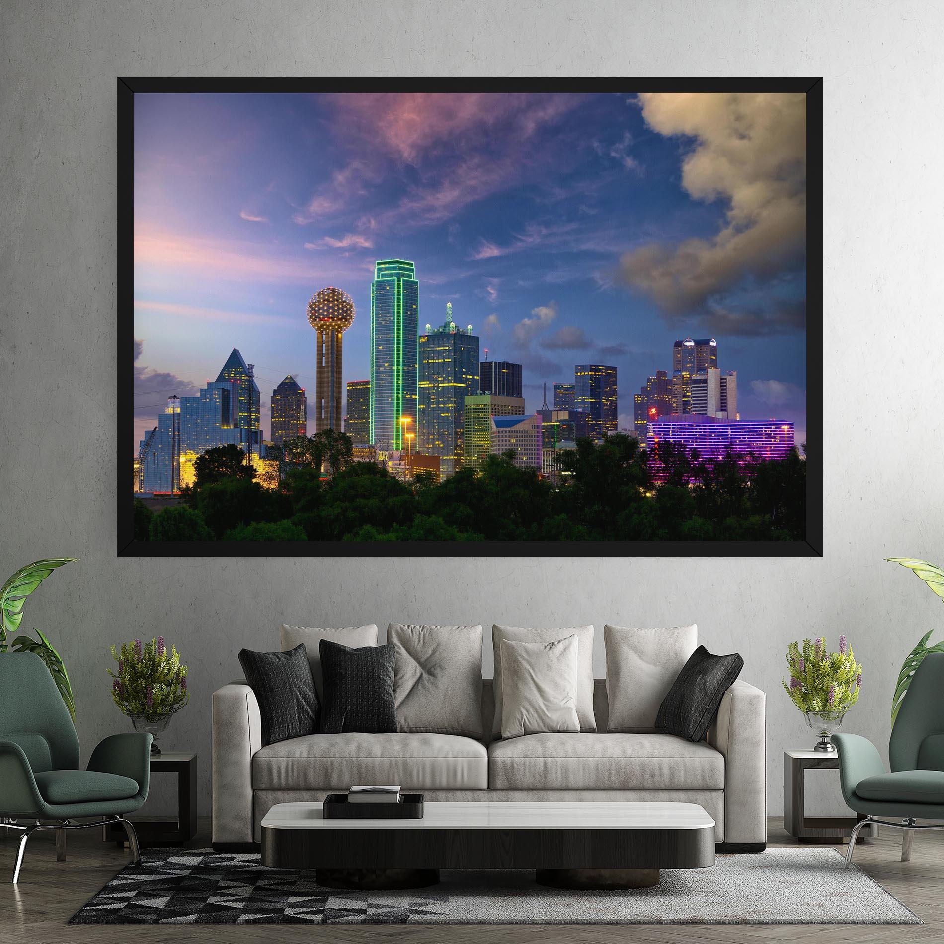 Картина на платно Dallas Dusk mockup 7