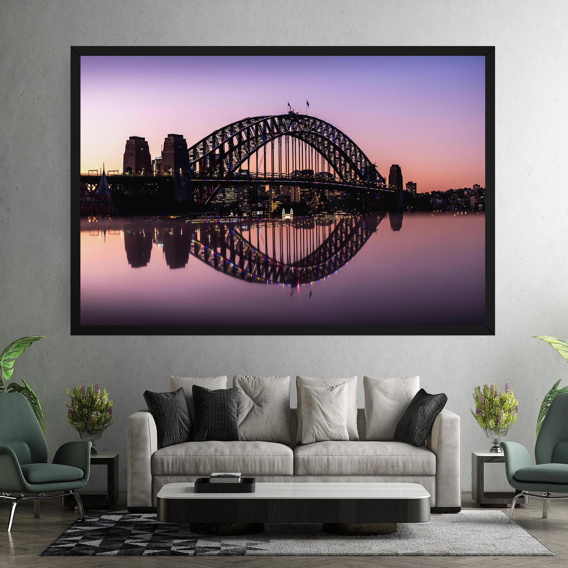 Картина на платно Purple Night Sydney mockup 7