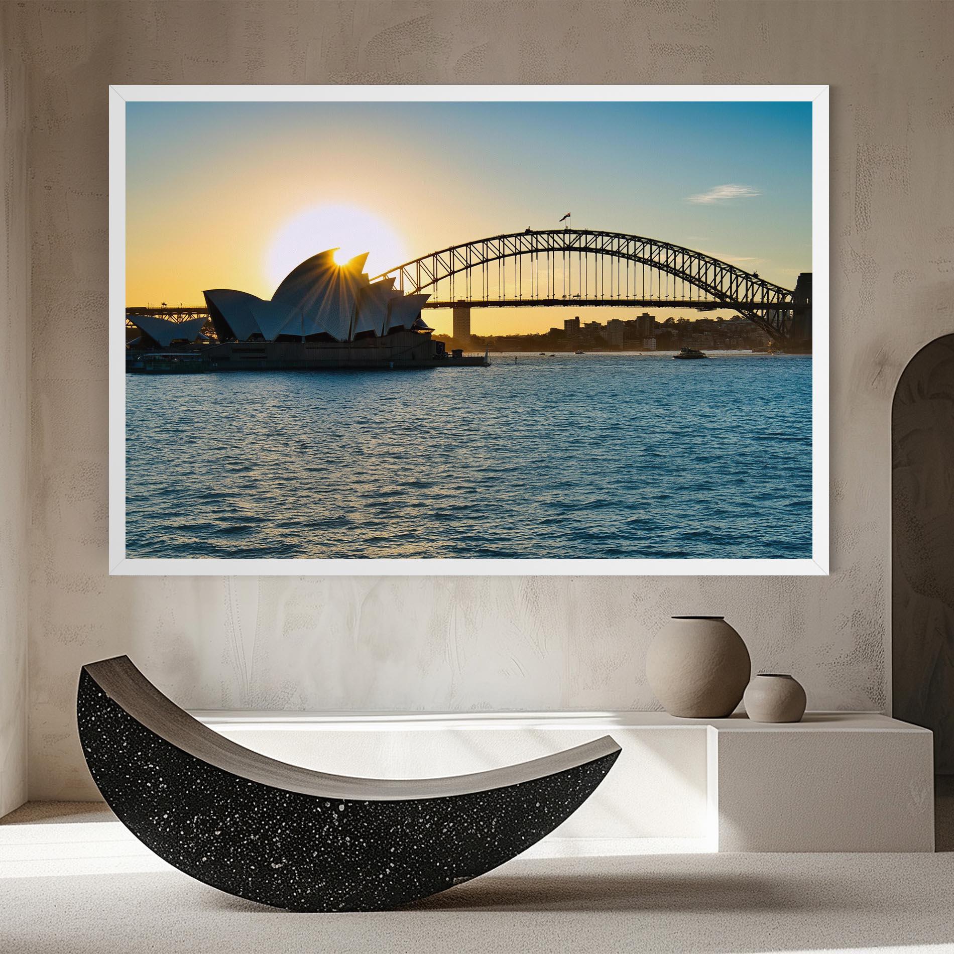 Картина на платно Sunrise Sydney mockup 8