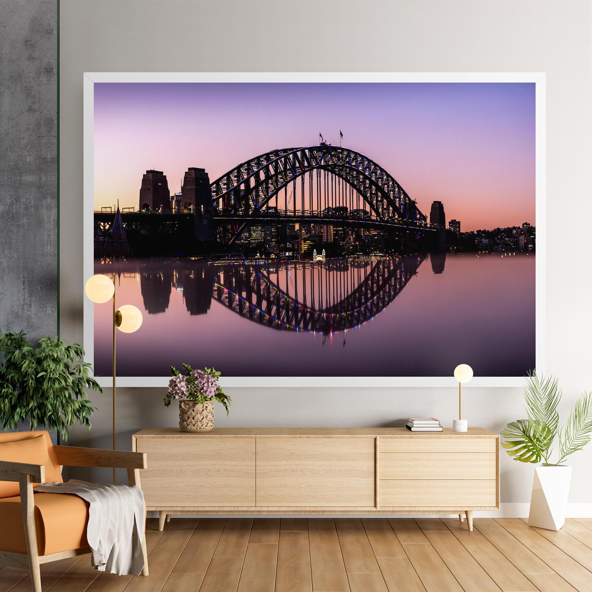 Картина на платно Purple Night Sydney mockup 9