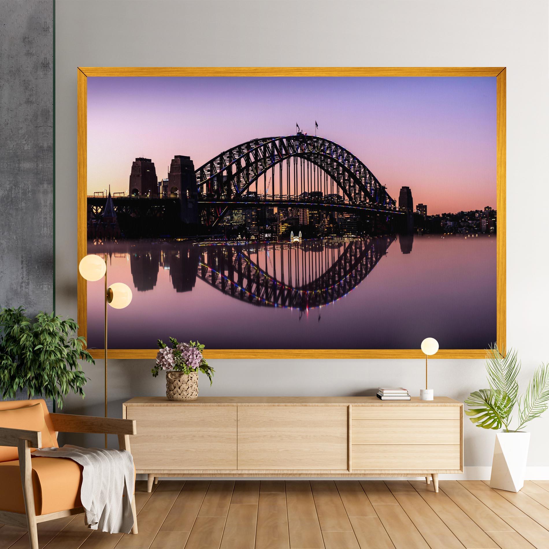 Картина на платно Purple Night Sydney mockup 9