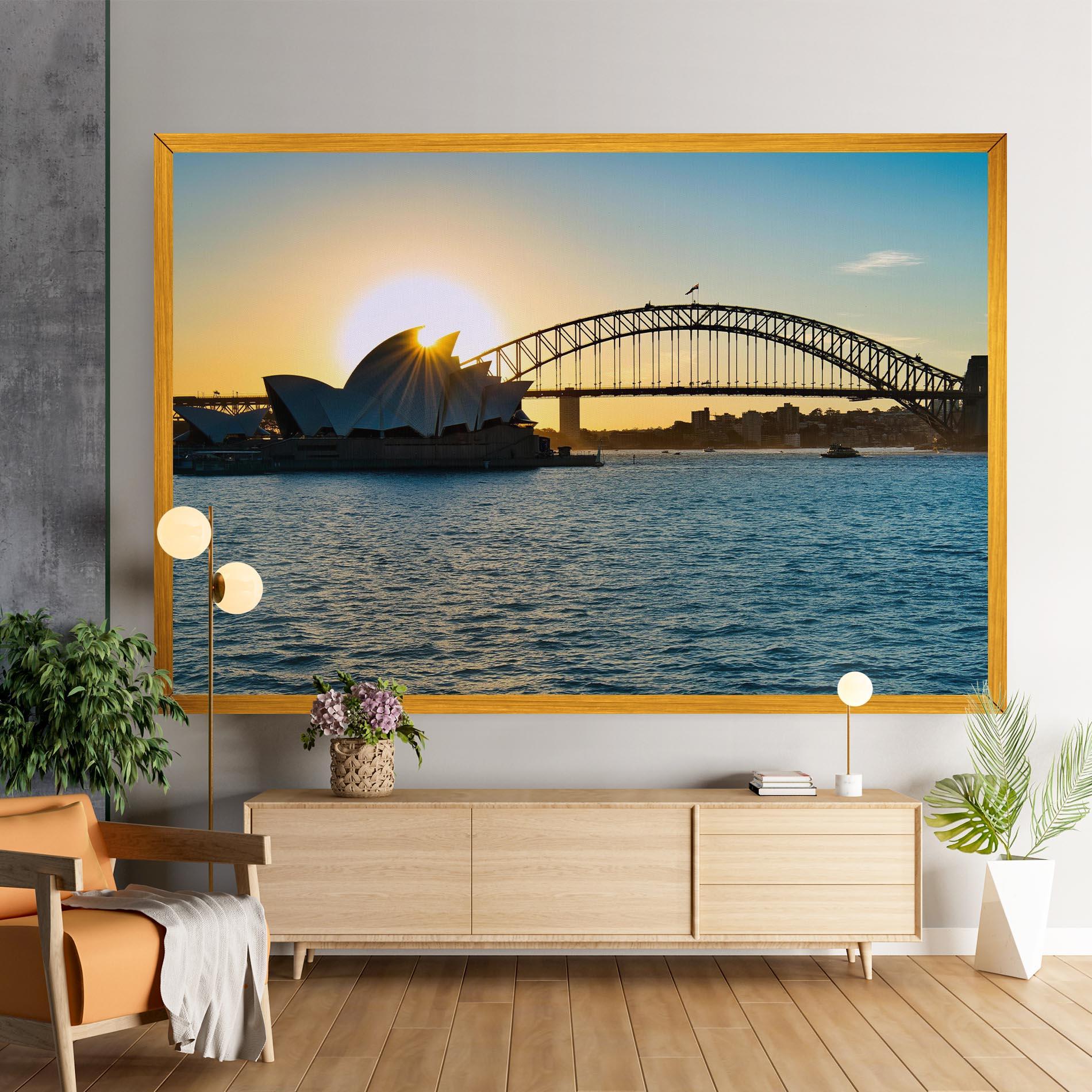 Картина на платно Sunrise Sydney mockup 9