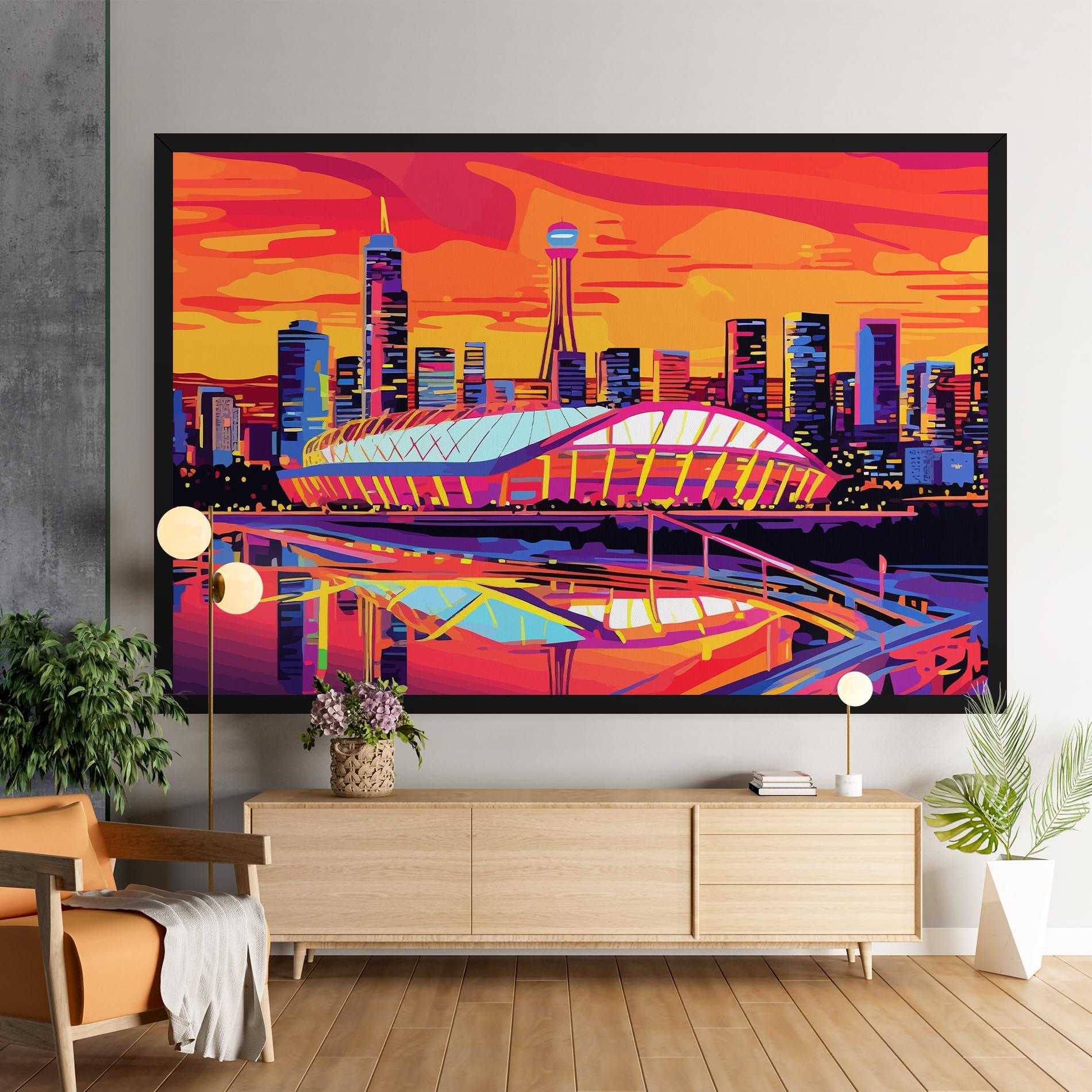 Картина на платно Australian Orange Sunset mockup 9